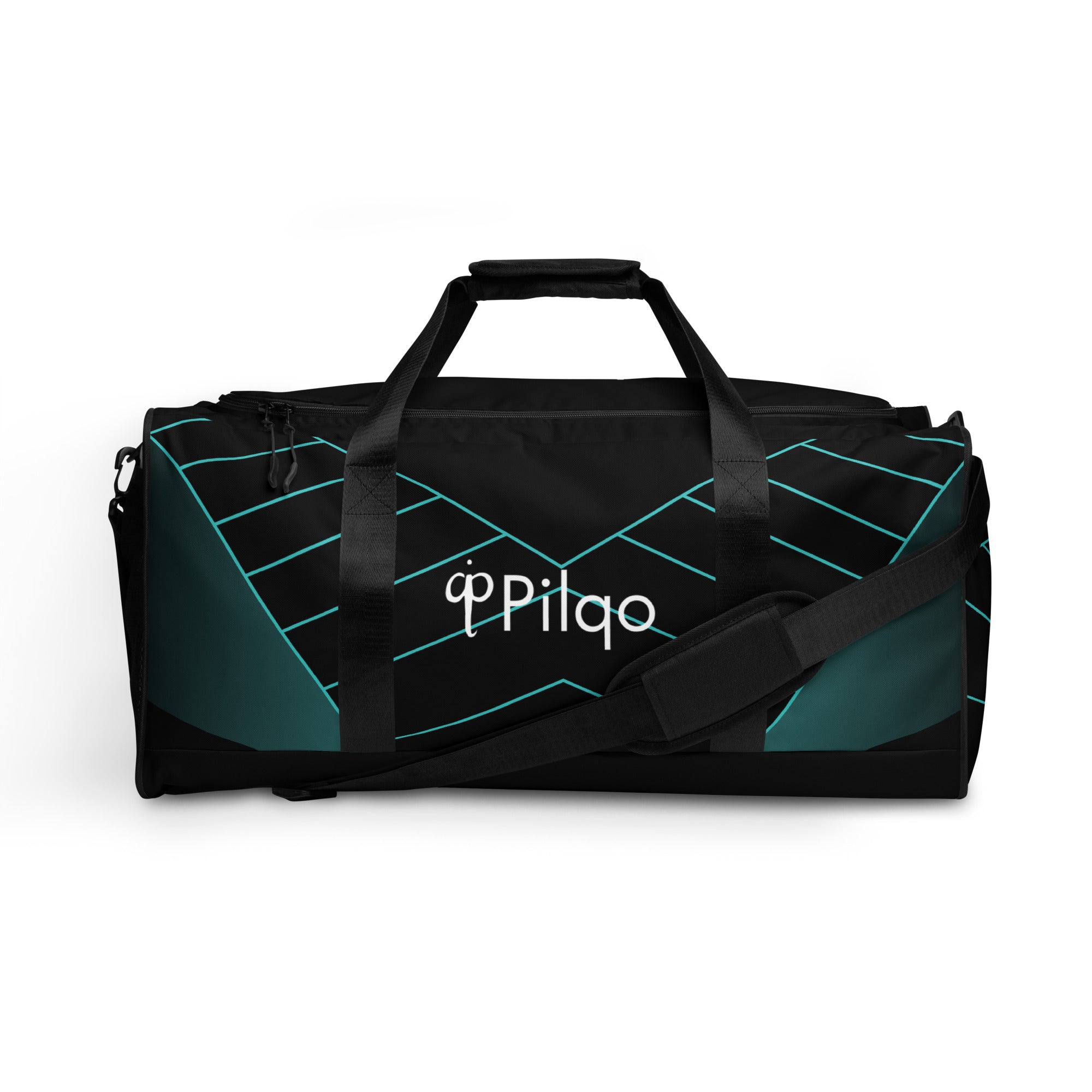 Duffle bag with logo and print