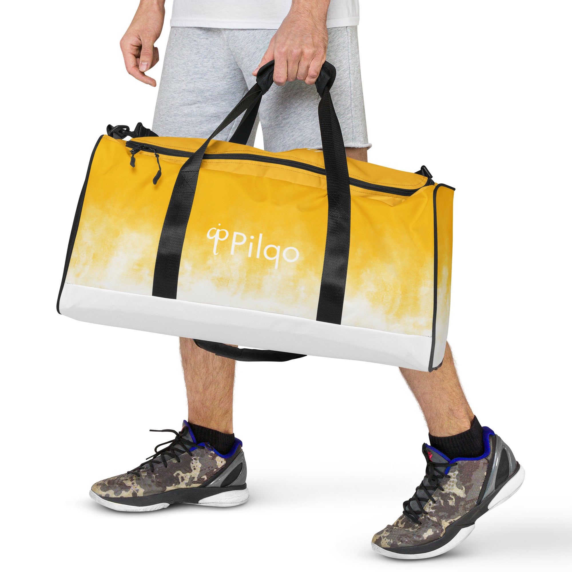 Duffle bag with logo and print