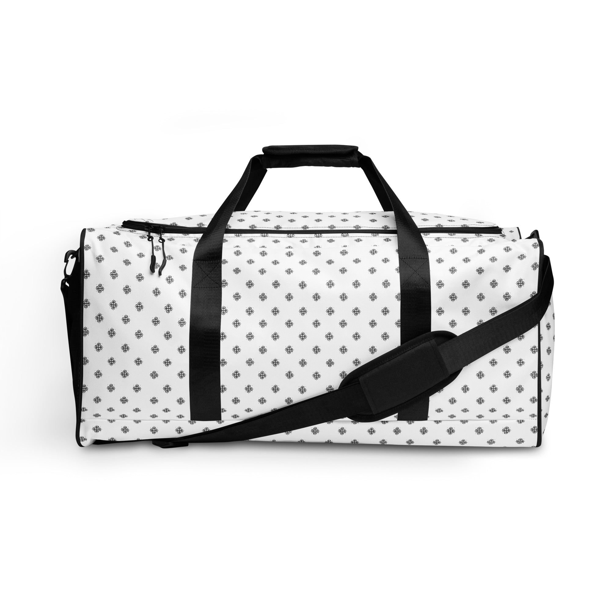 Duffle bag with a clover logo