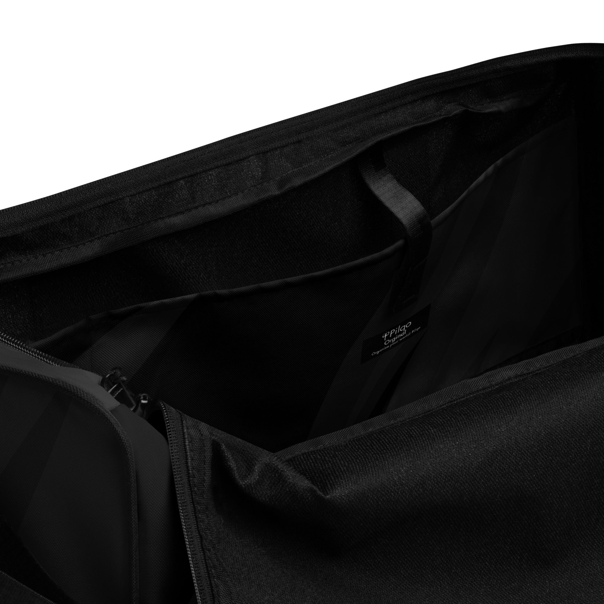 Duffle bag with logo and print