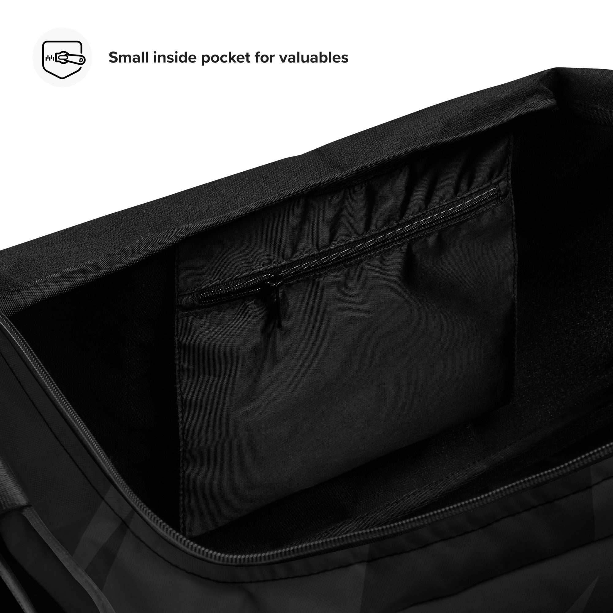 Duffle bag with logo and print