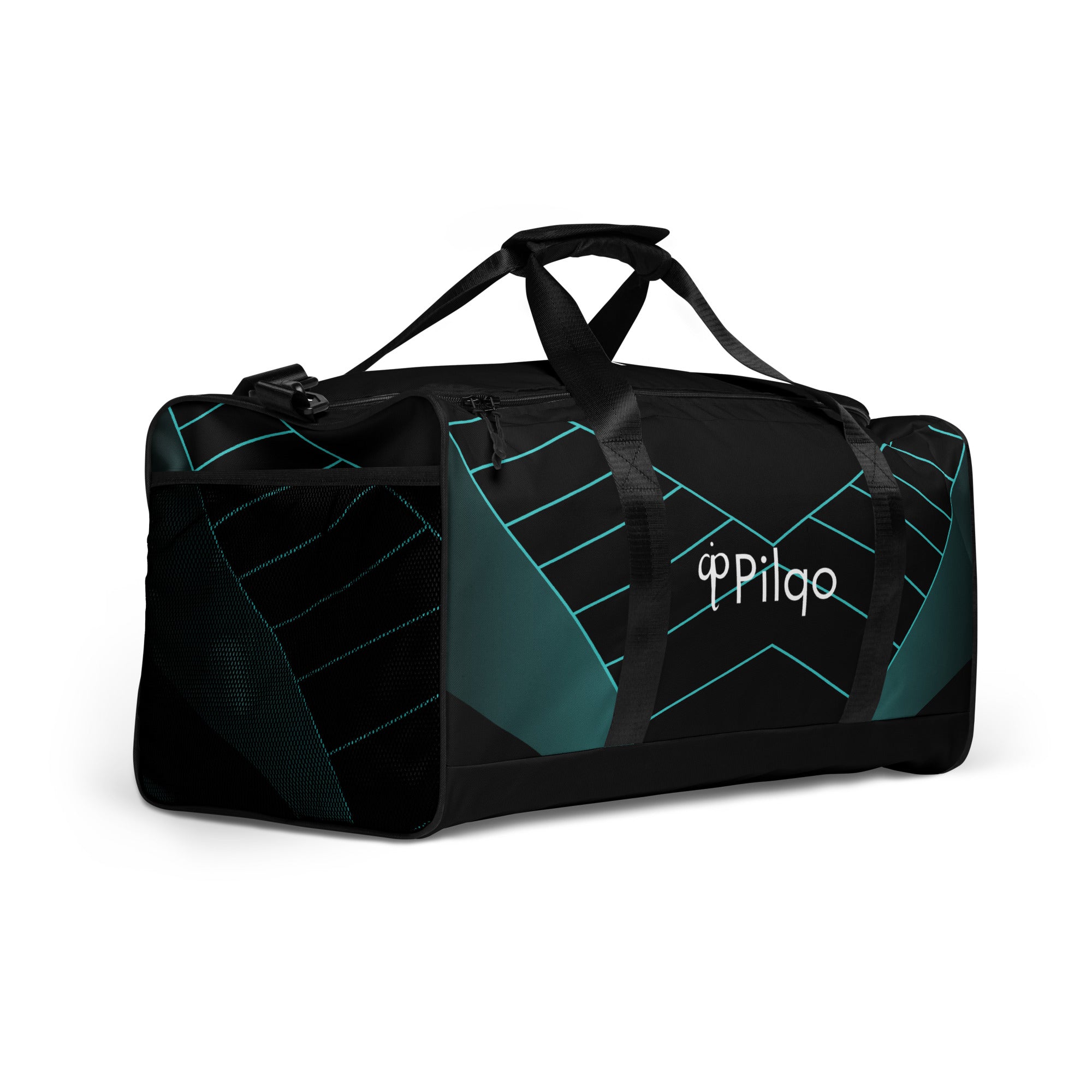 Duffle bag with logo and print