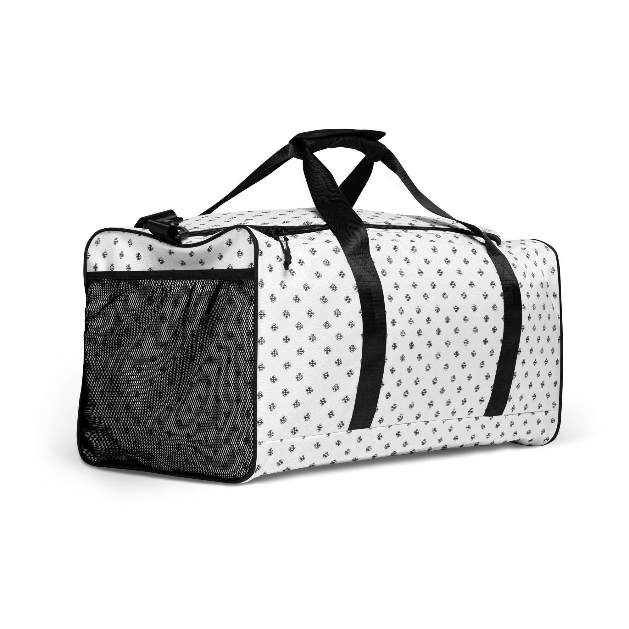 Duffle bag with a clover logo