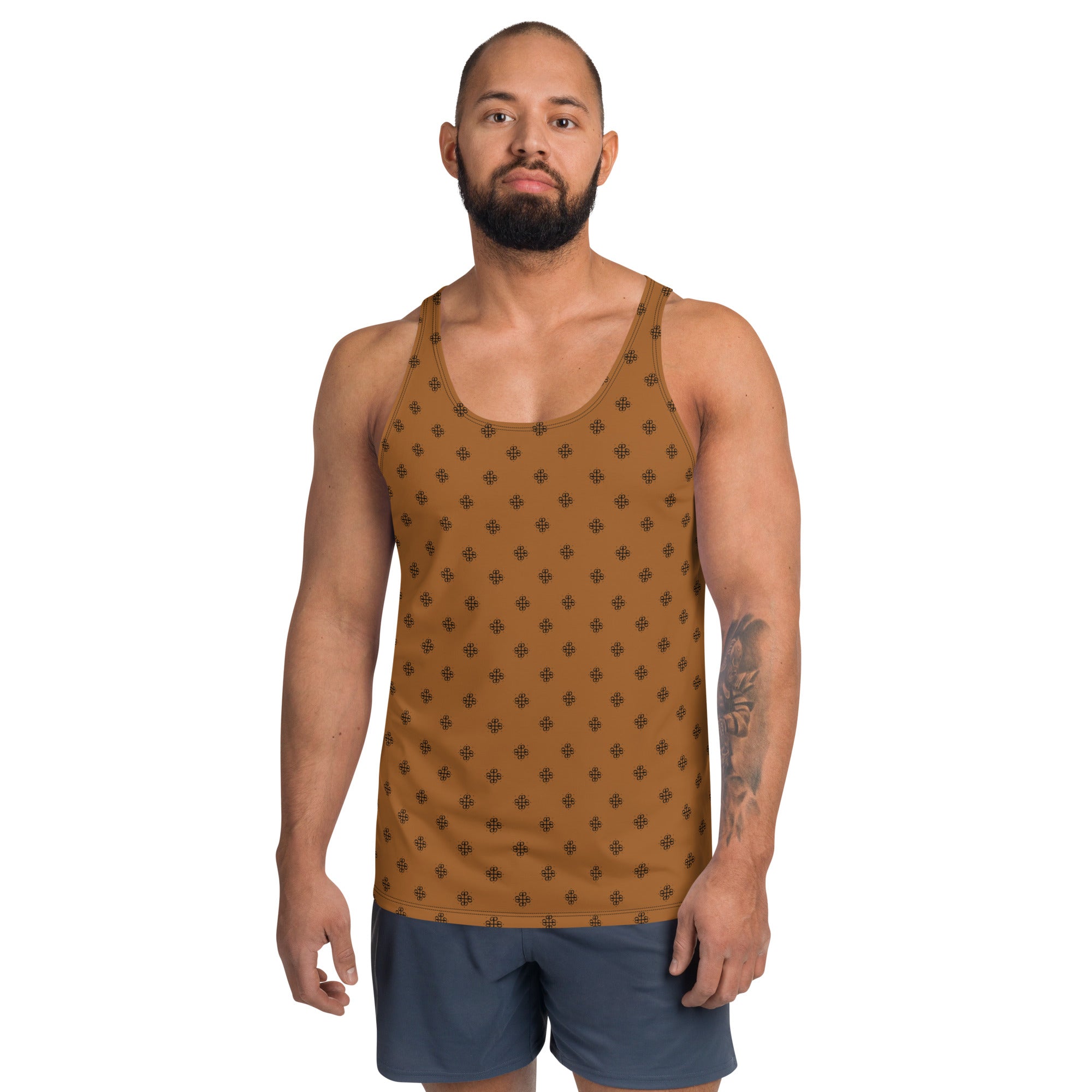 Unisex Tank Top with a clover logo