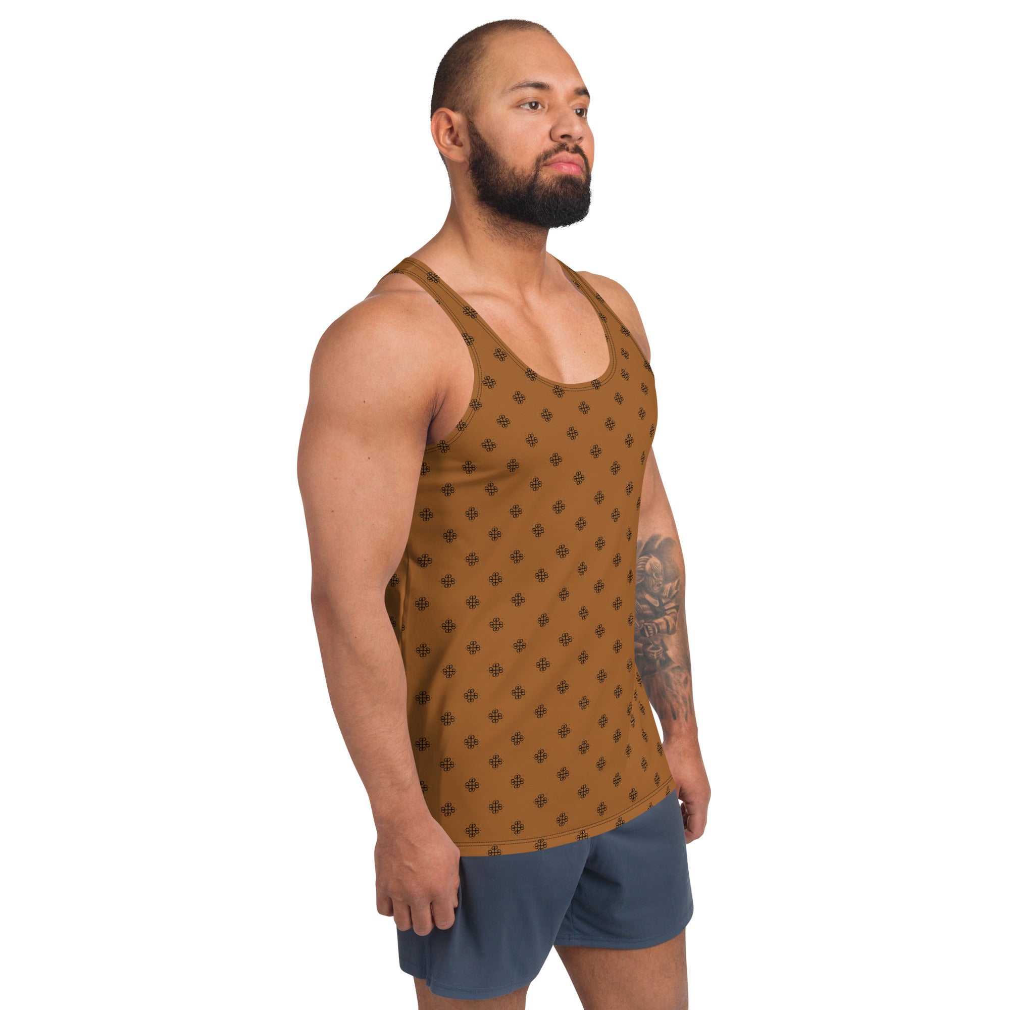 Unisex Tank Top with a clover logo