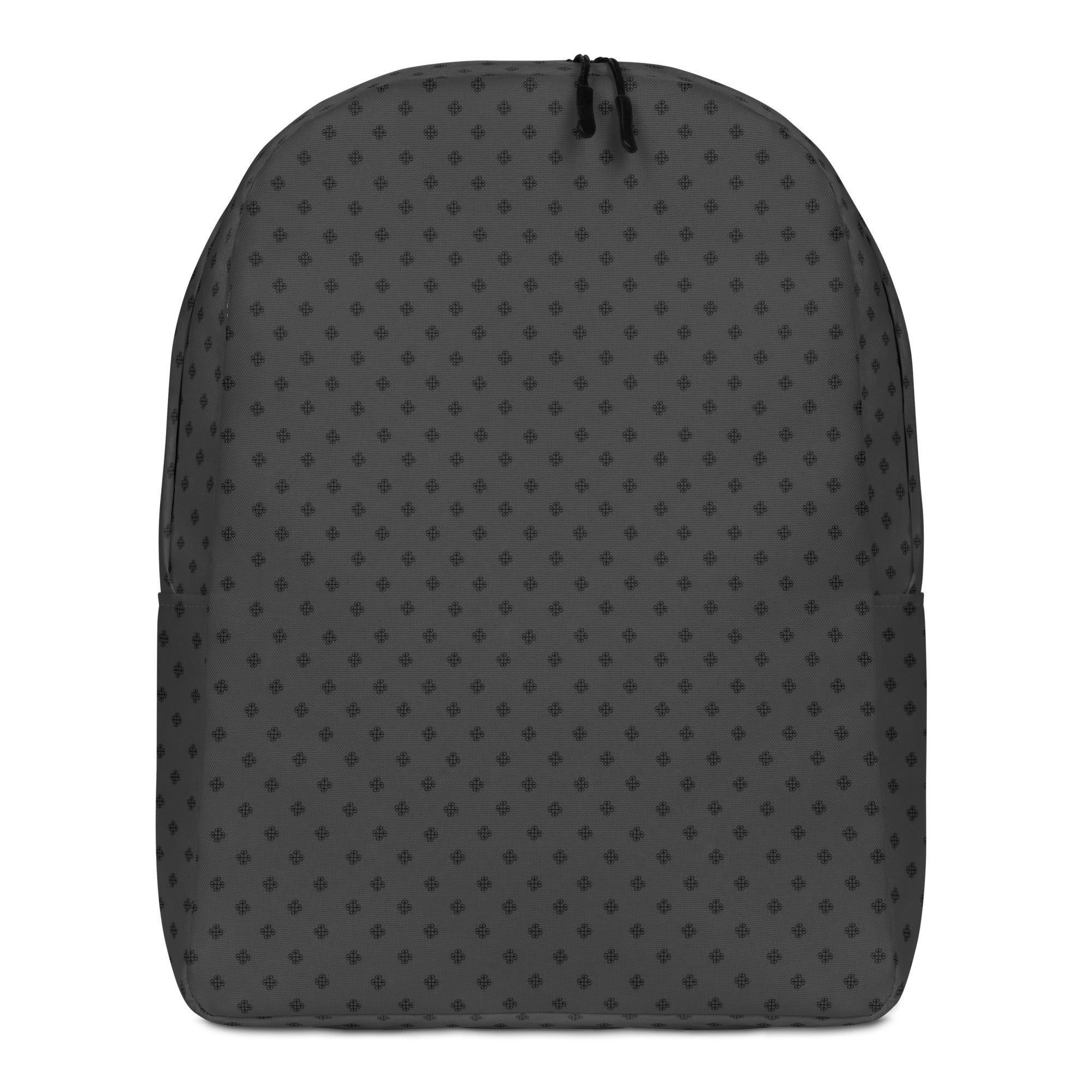 Minimalist backpack with a clover logo