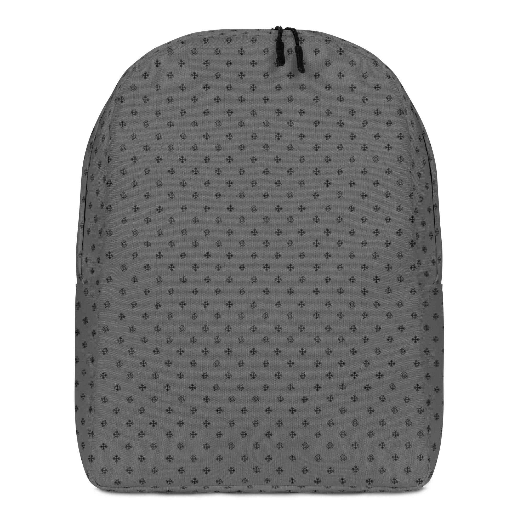 Minimalist backpack with a clover logo