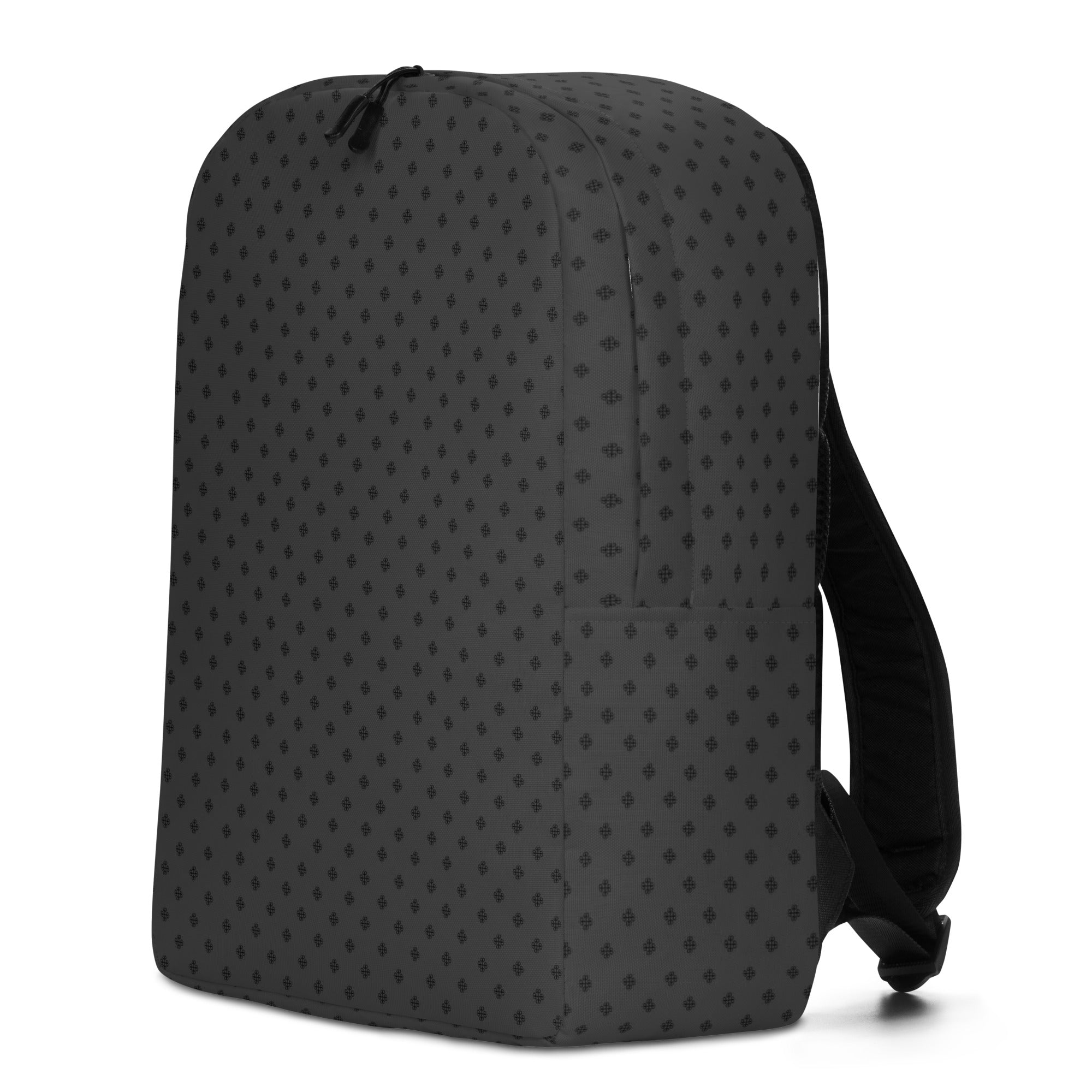 Minimalist backpack with a clover logo