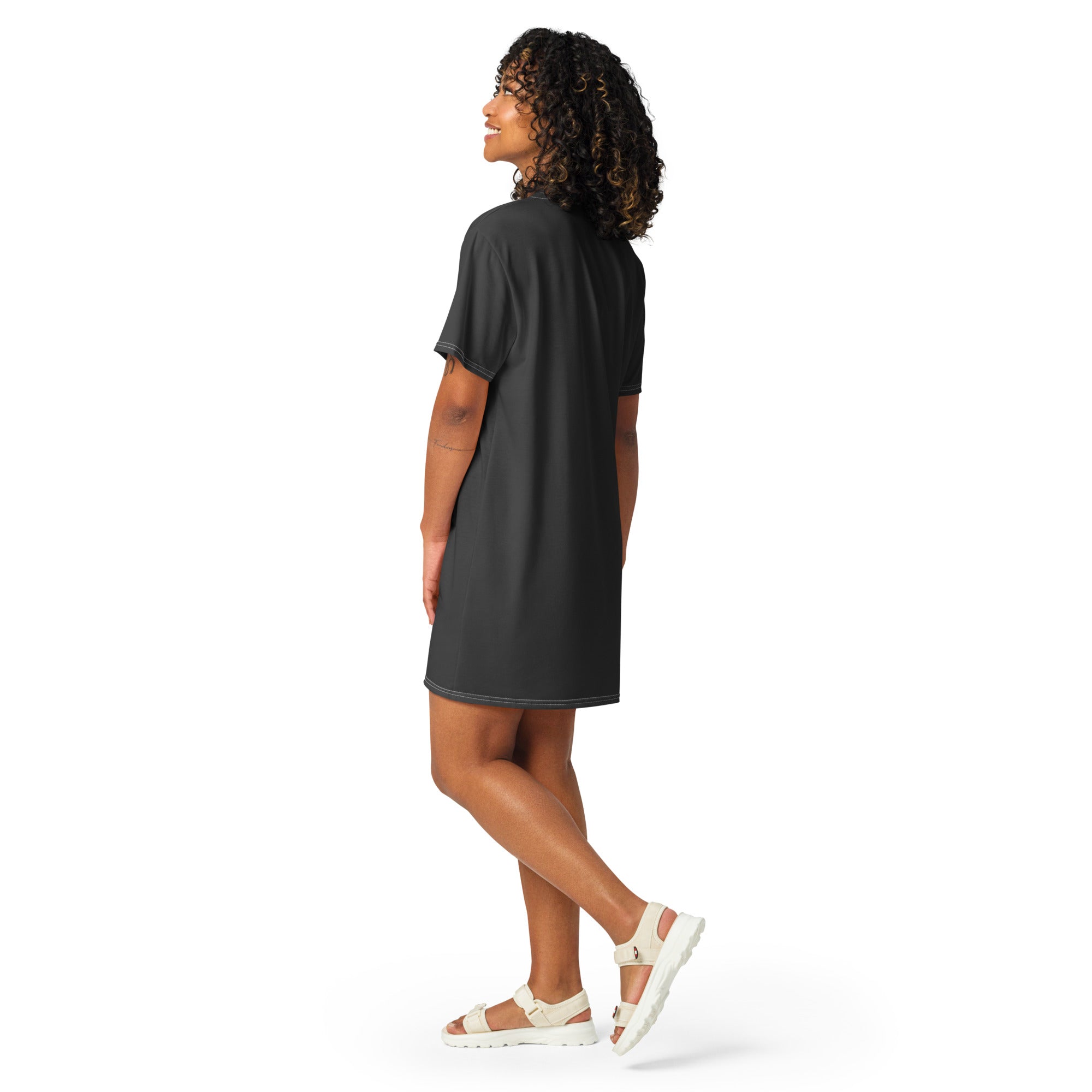 T-shirt dress with white logo