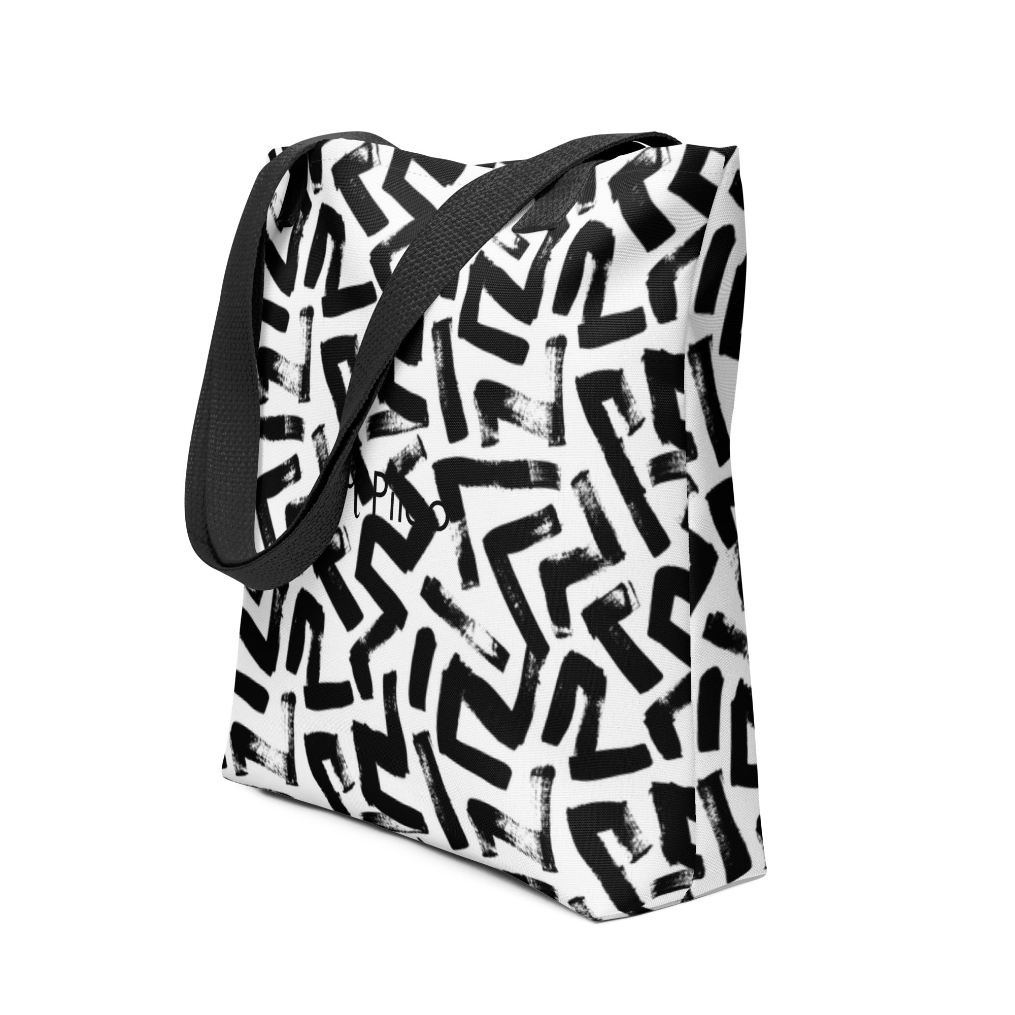 All-over printed tote bag with logo