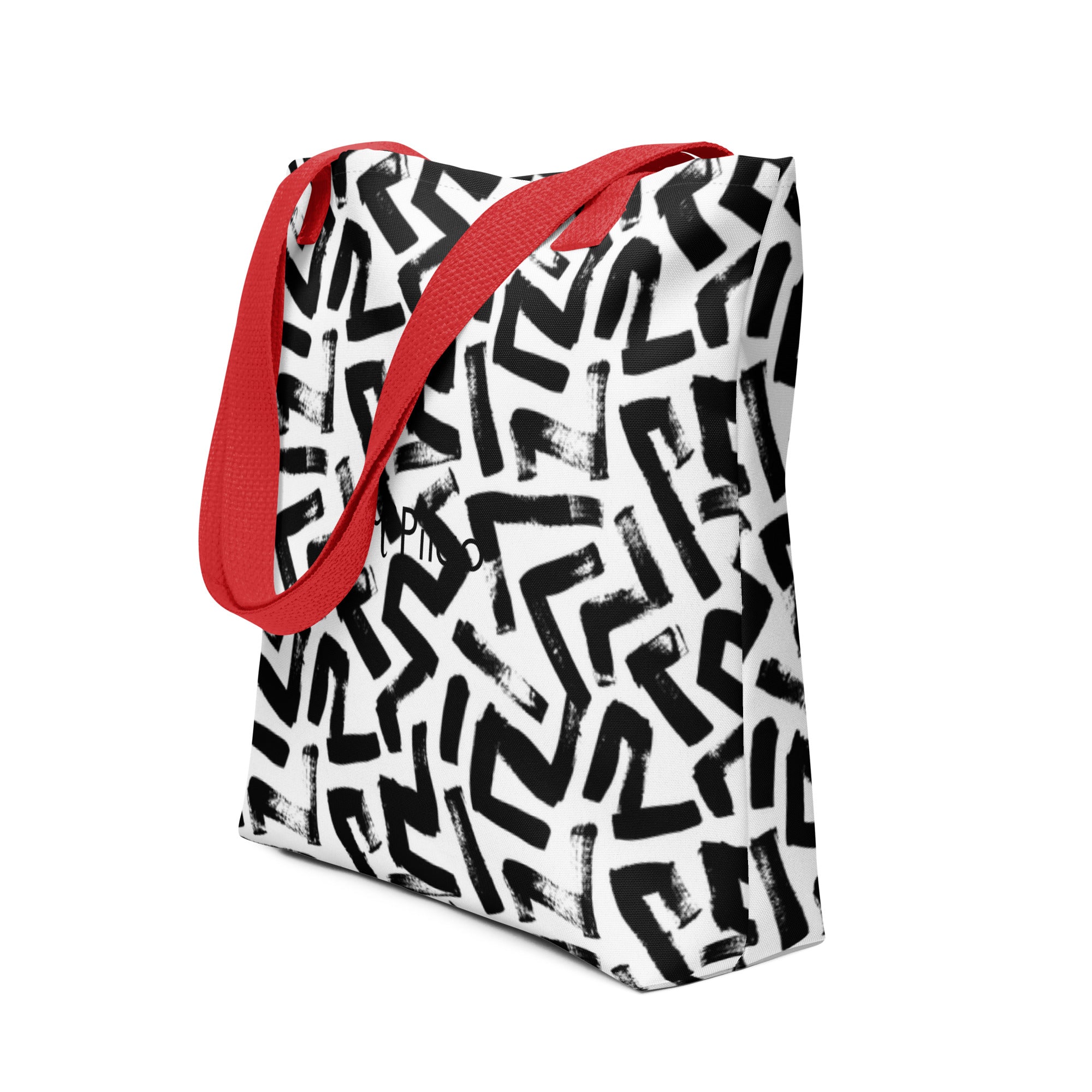 All-over printed tote bag with logo