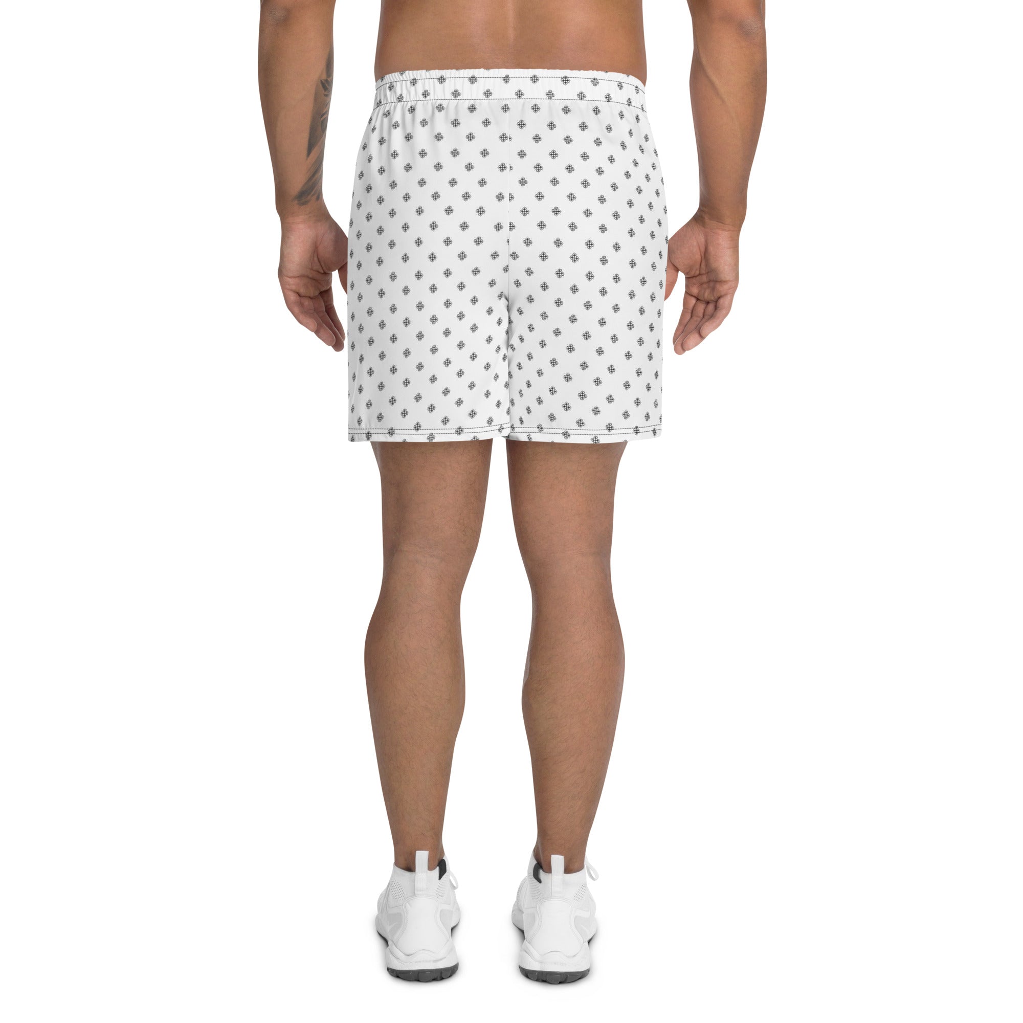 Unisex Athletic Shorts with a clover logo