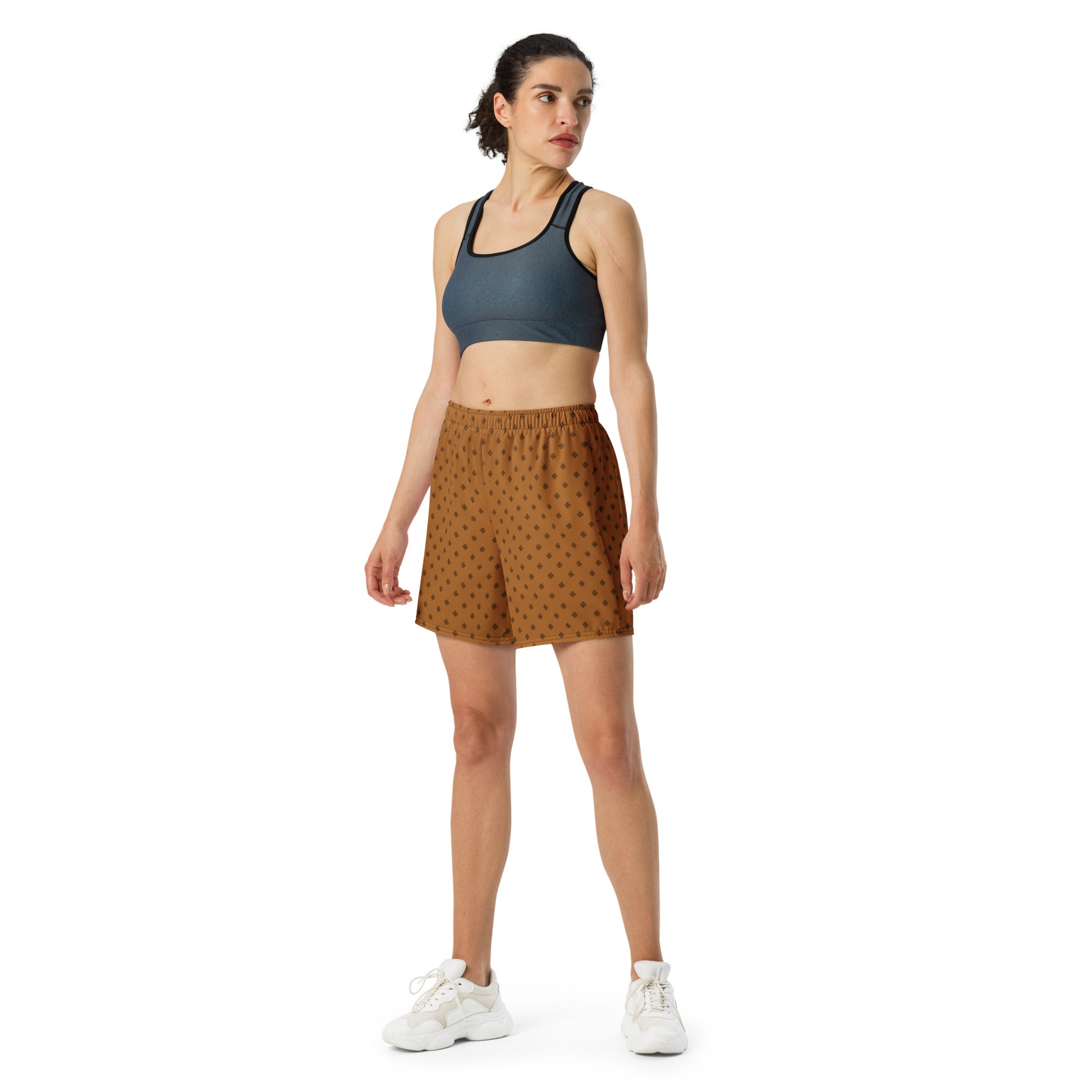 Unisex Athletic Shorts with a clover logo