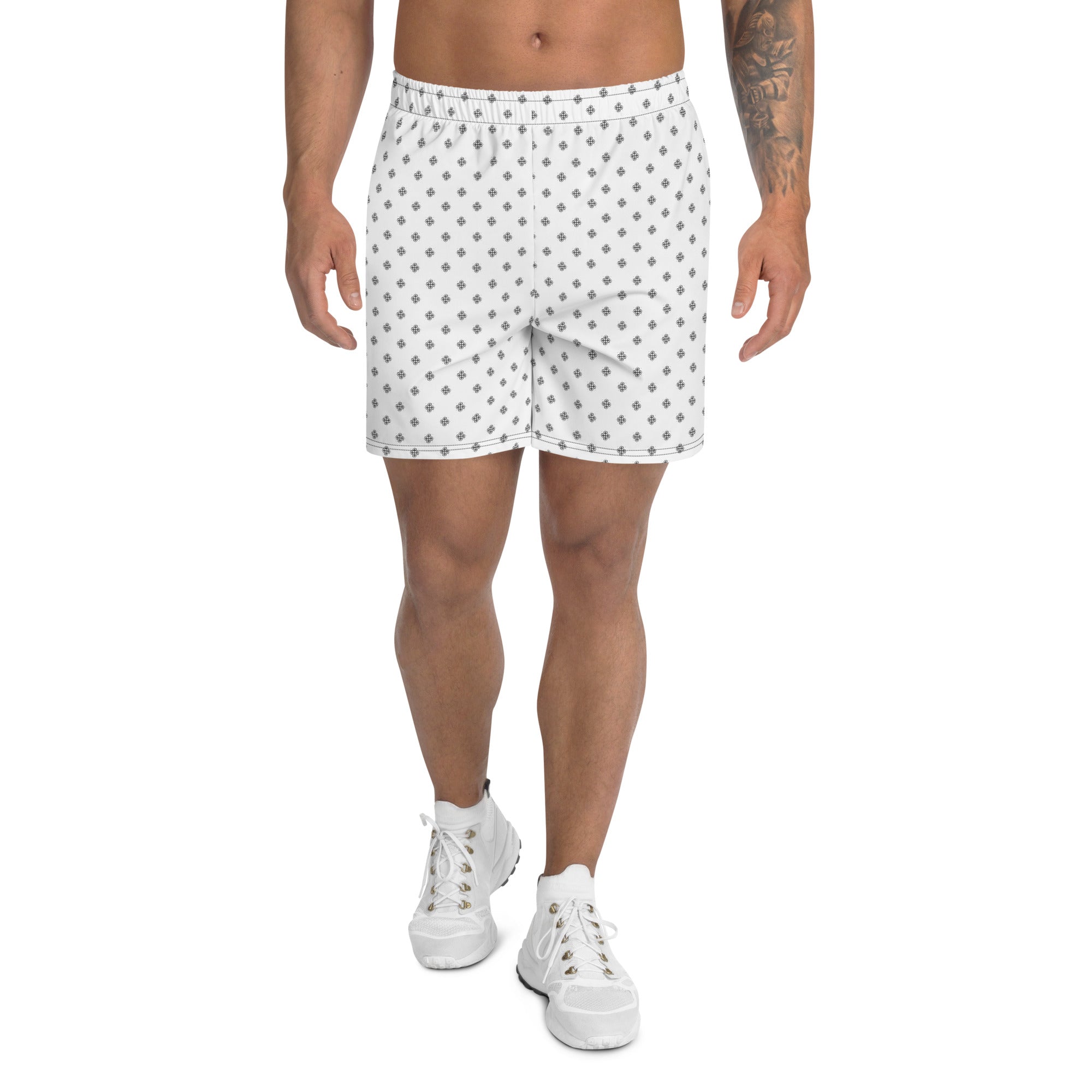 Unisex Athletic Shorts with a clover logo