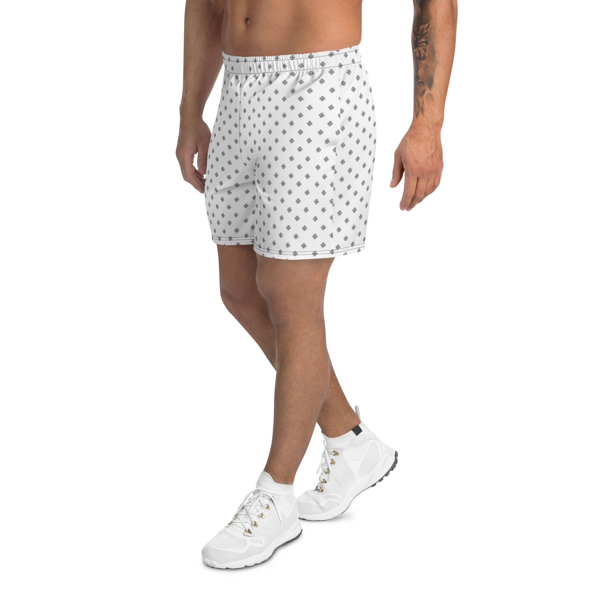 Unisex Athletic Shorts with a clover logo