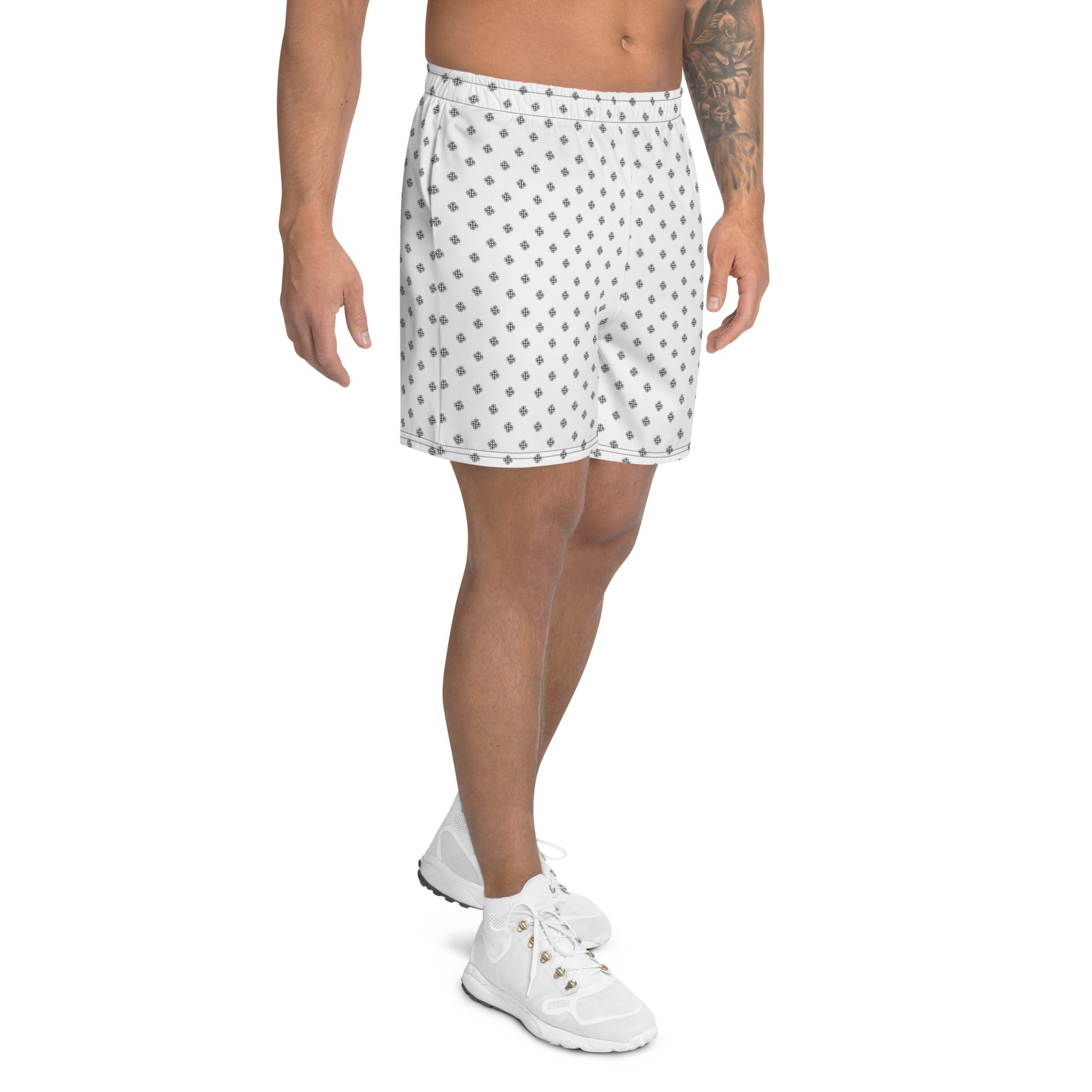 Unisex Athletic Shorts with a clover logo