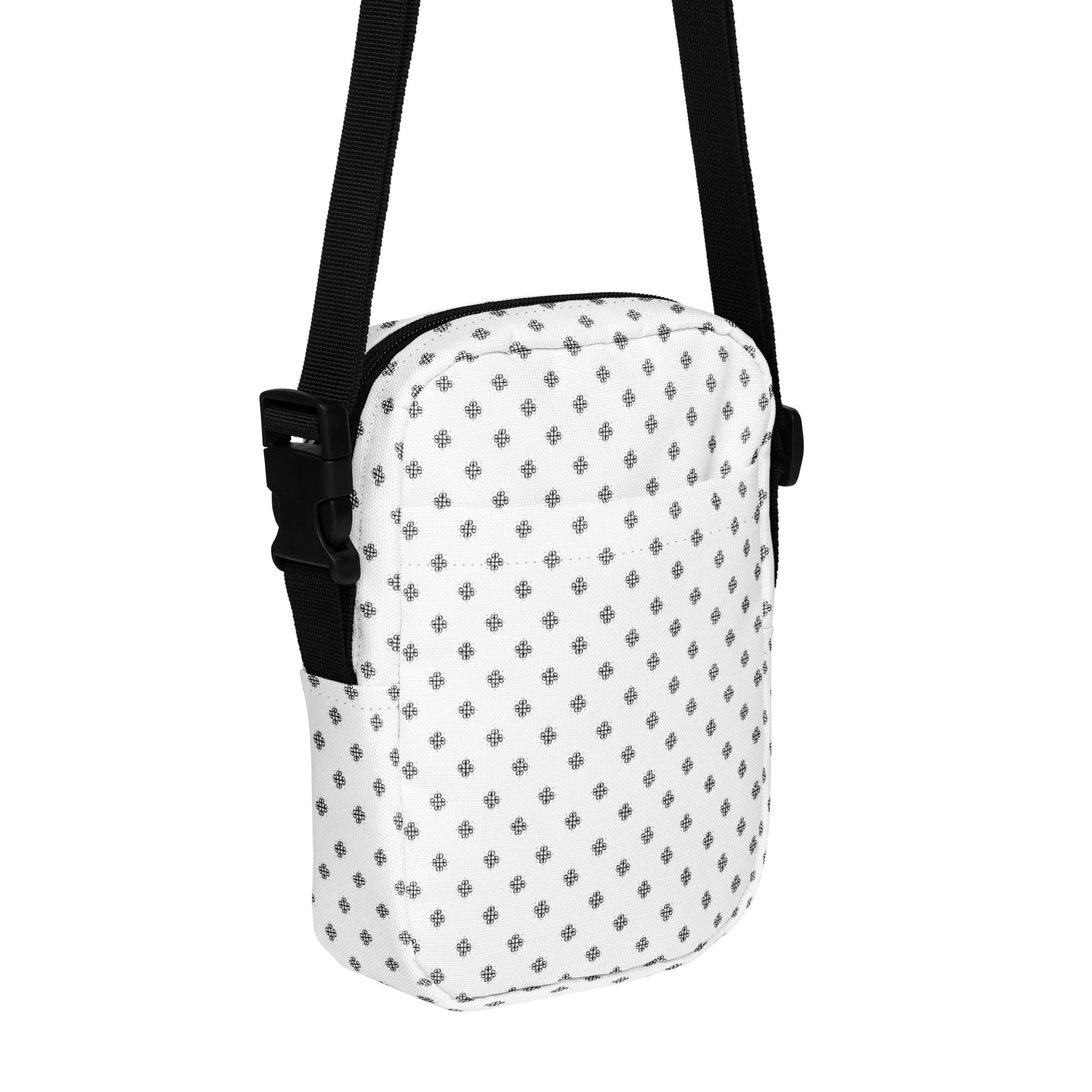 Crossbody bag with clover logo