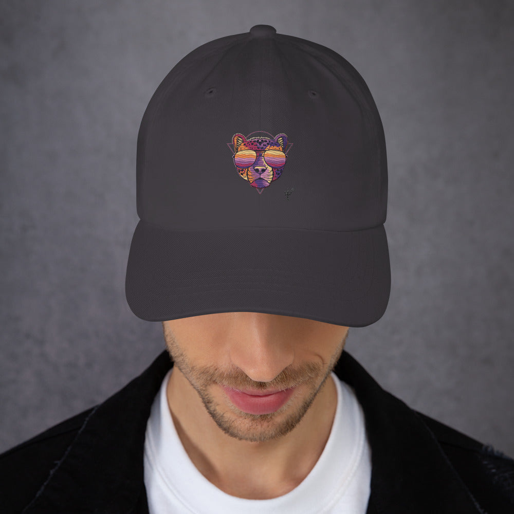 Cap with panther graphics