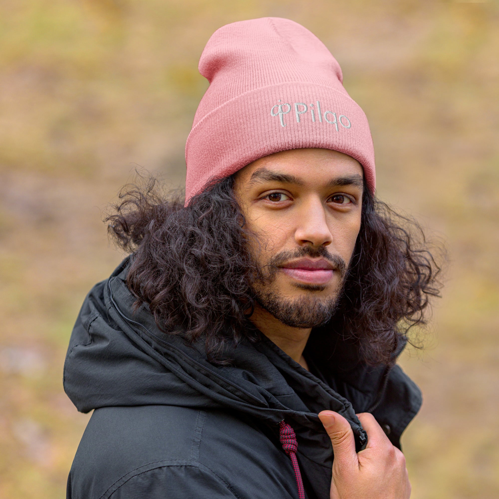 Cuffed Beanie with white logo