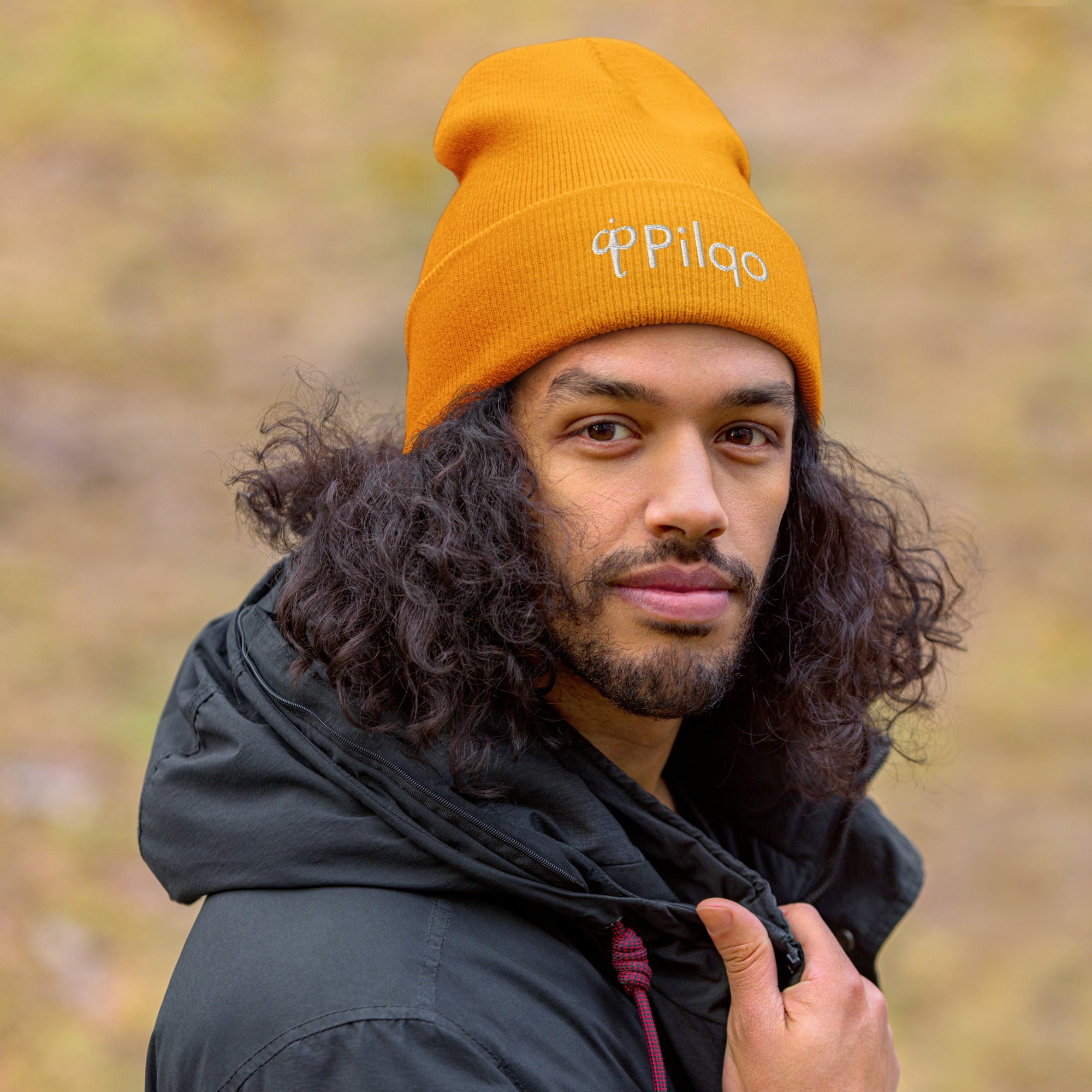 Cuffed Beanie with white logo