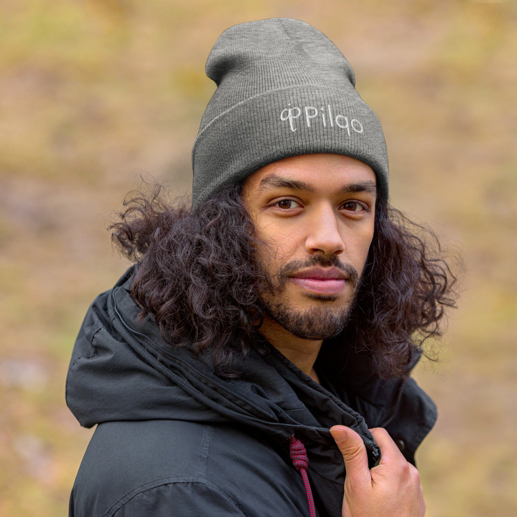 Cuffed Beanie with white logo