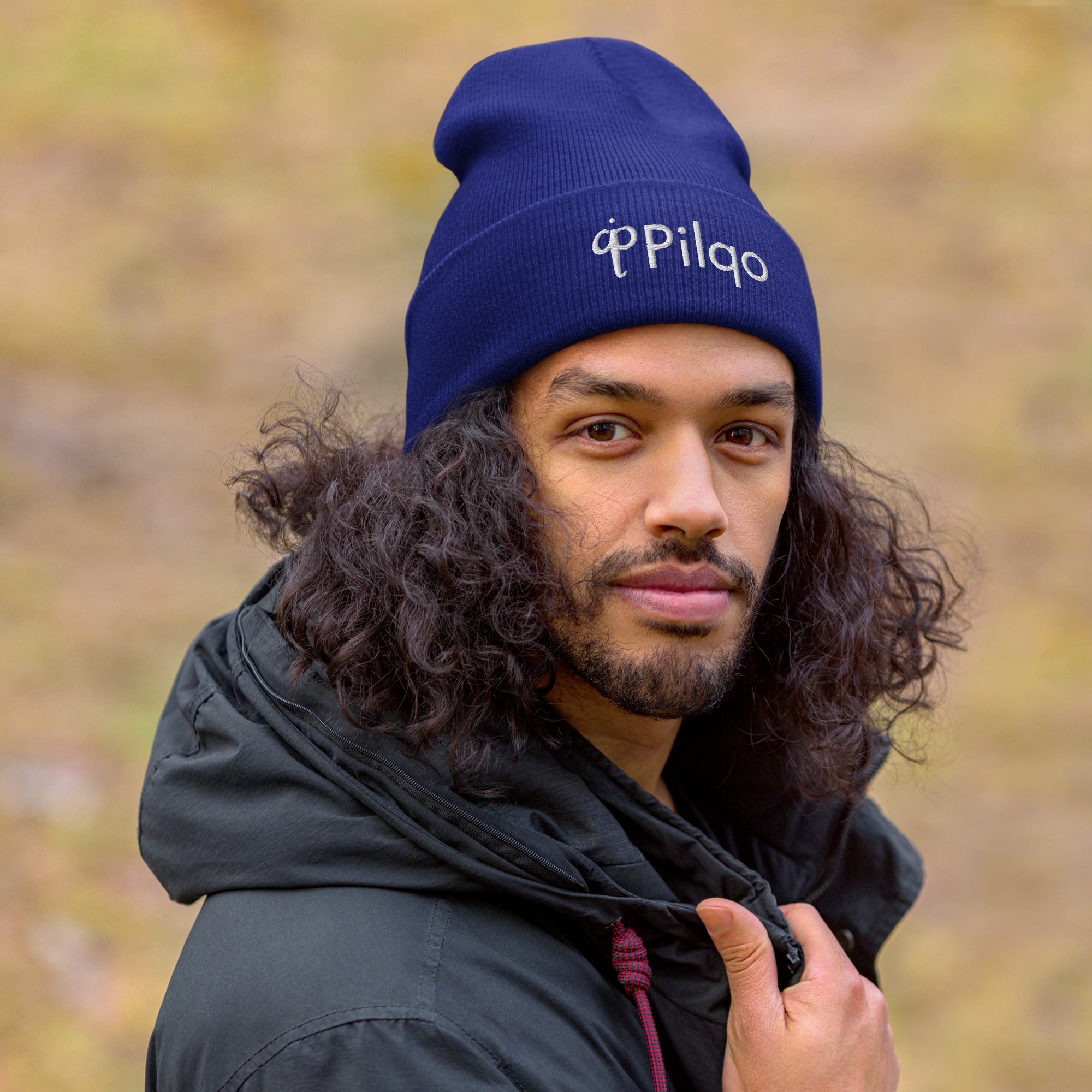 Cuffed Beanie with white logo