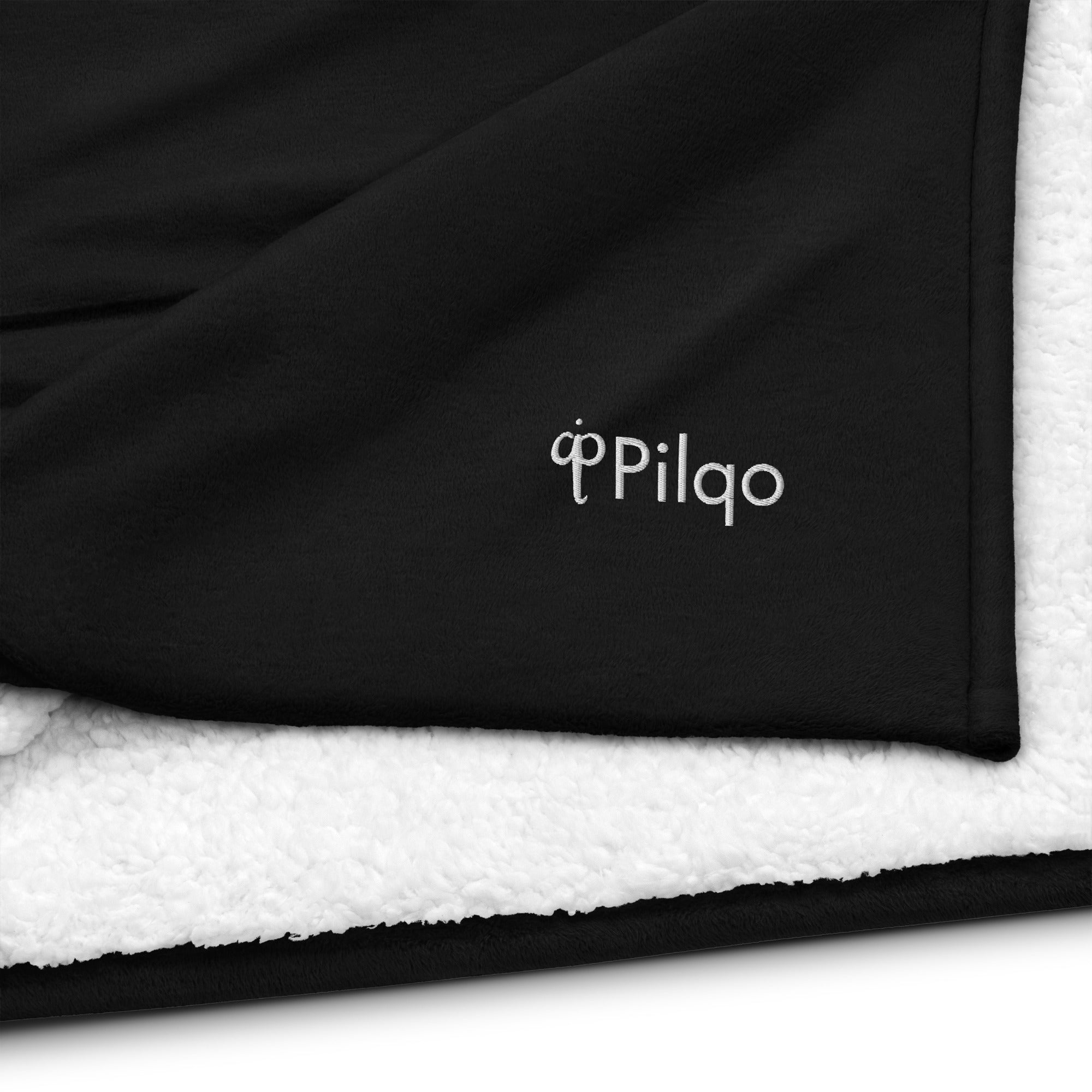 Premium sherpa blanket with logo