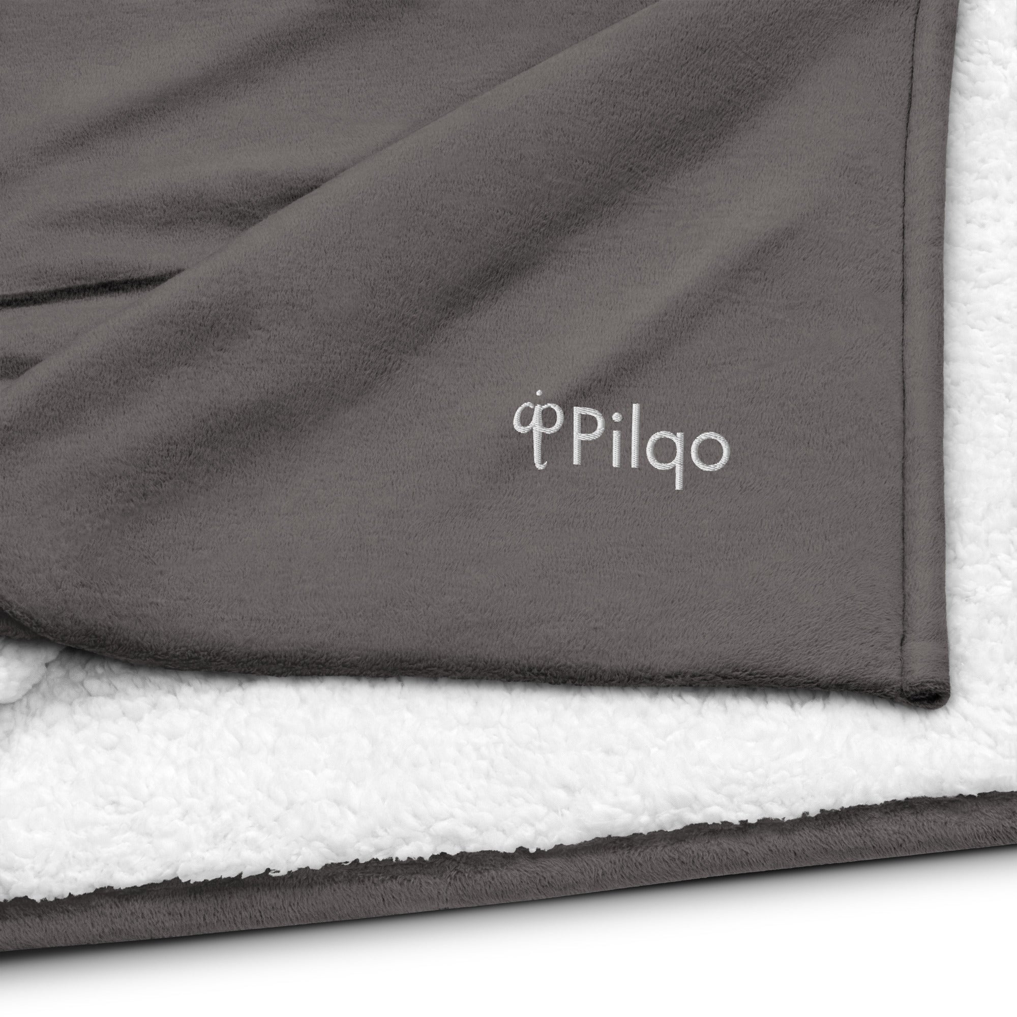 Premium sherpa blanket with logo