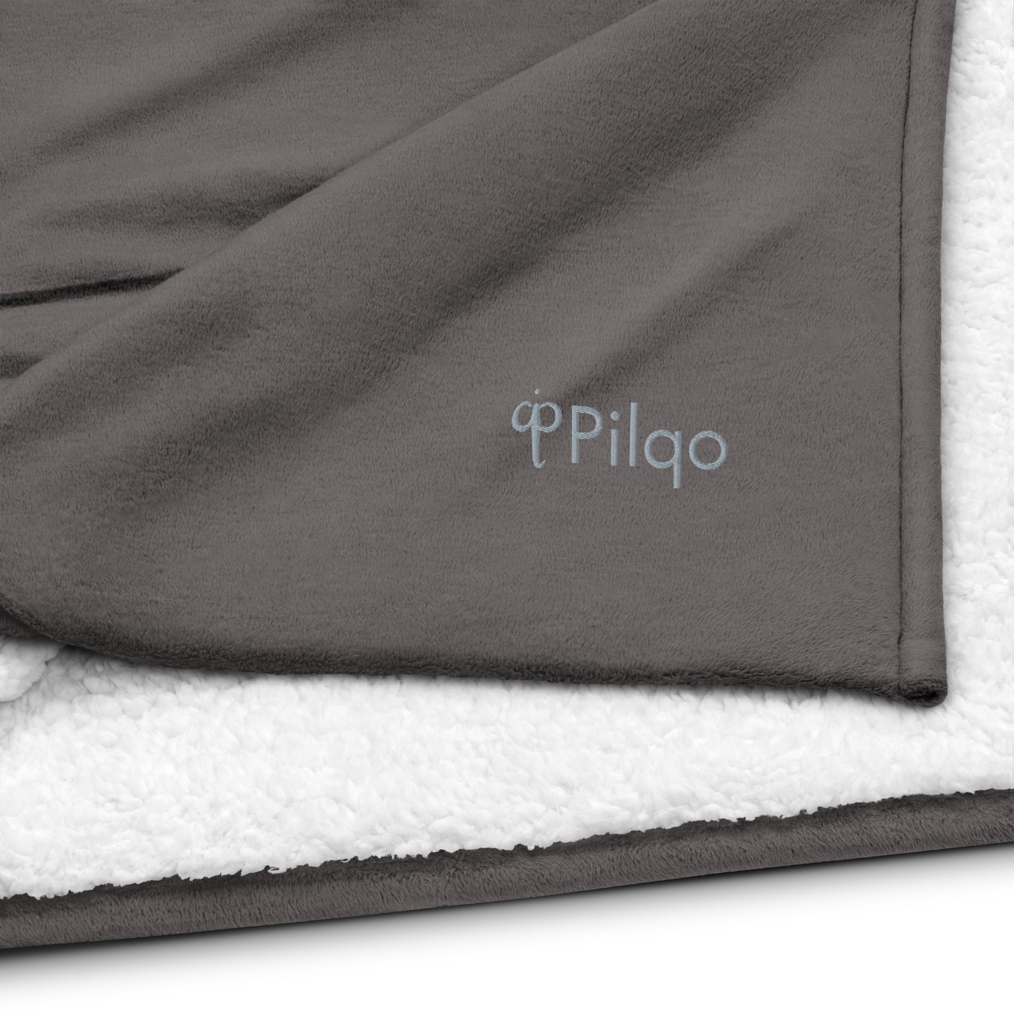 Premium sherpa blanket with logo