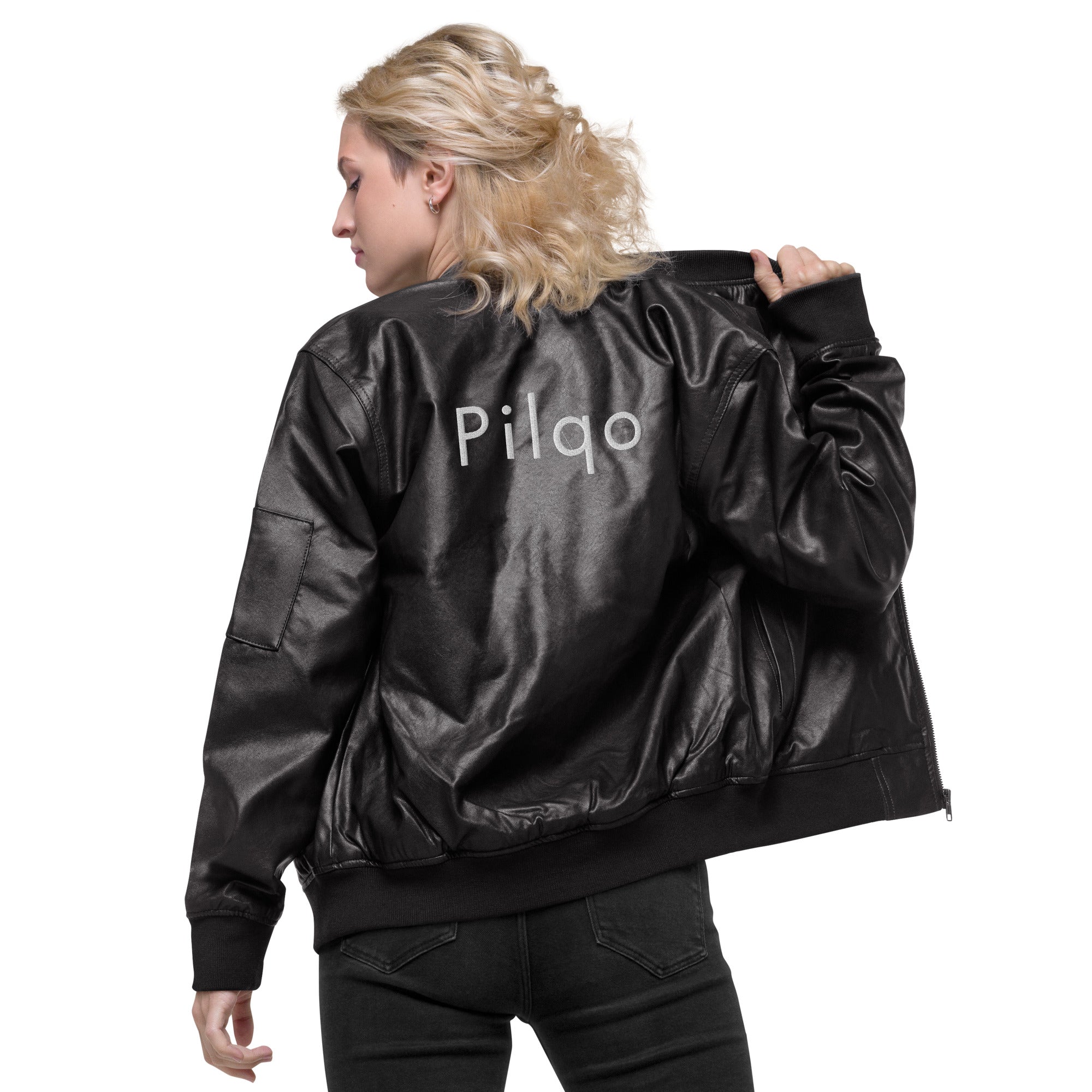 Eco Leather Bomber Jacket