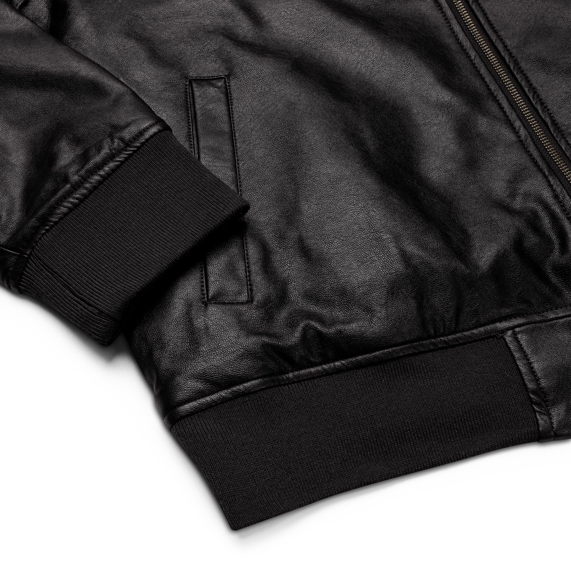 Eco Leather Bomber Jacket with logo