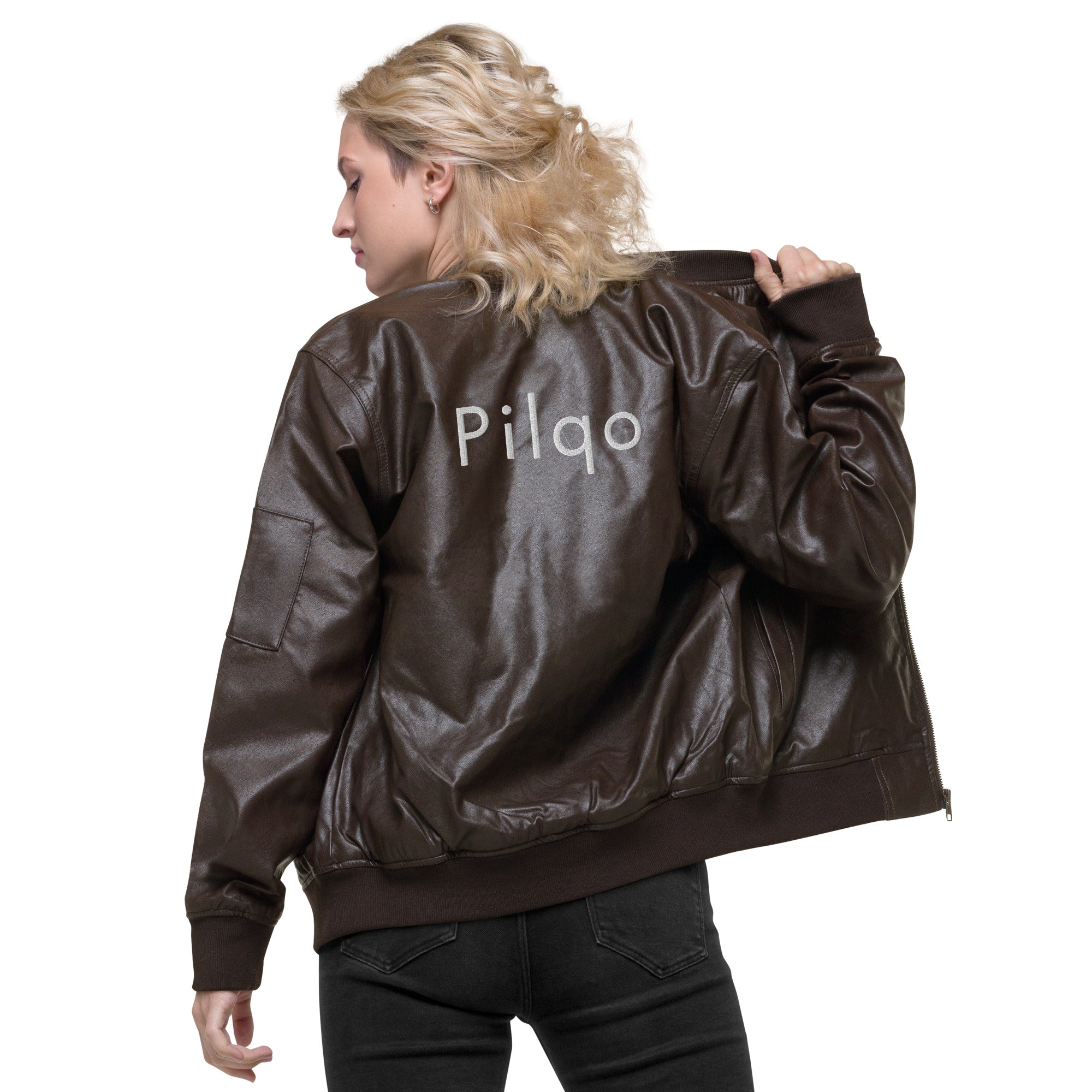 Eco Leather Bomber Jacket