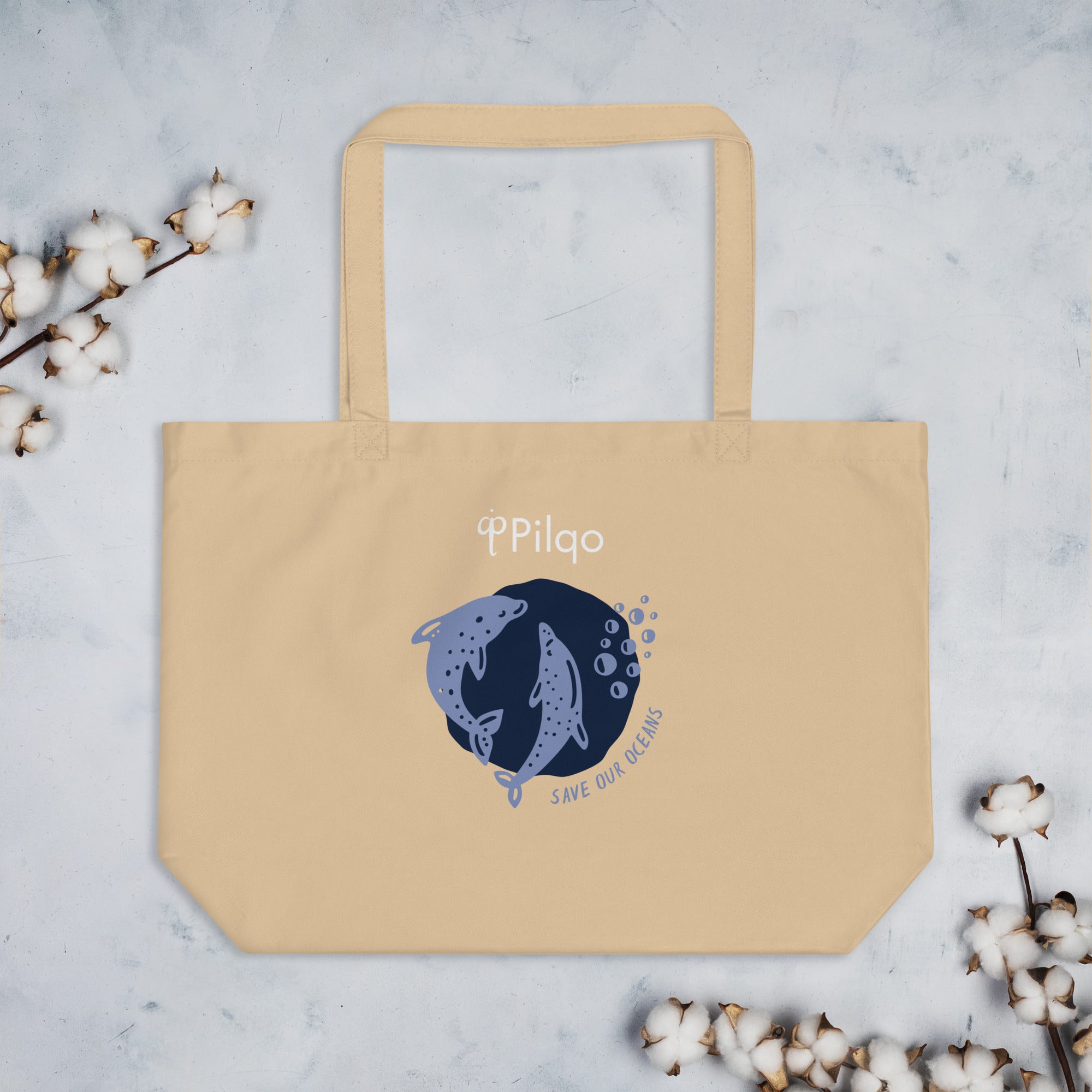 Large organic tote bag