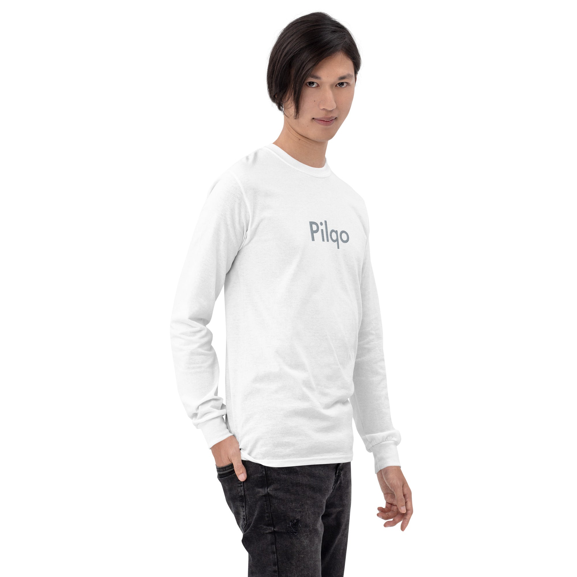 Langarmshirt mit gesticktem Text