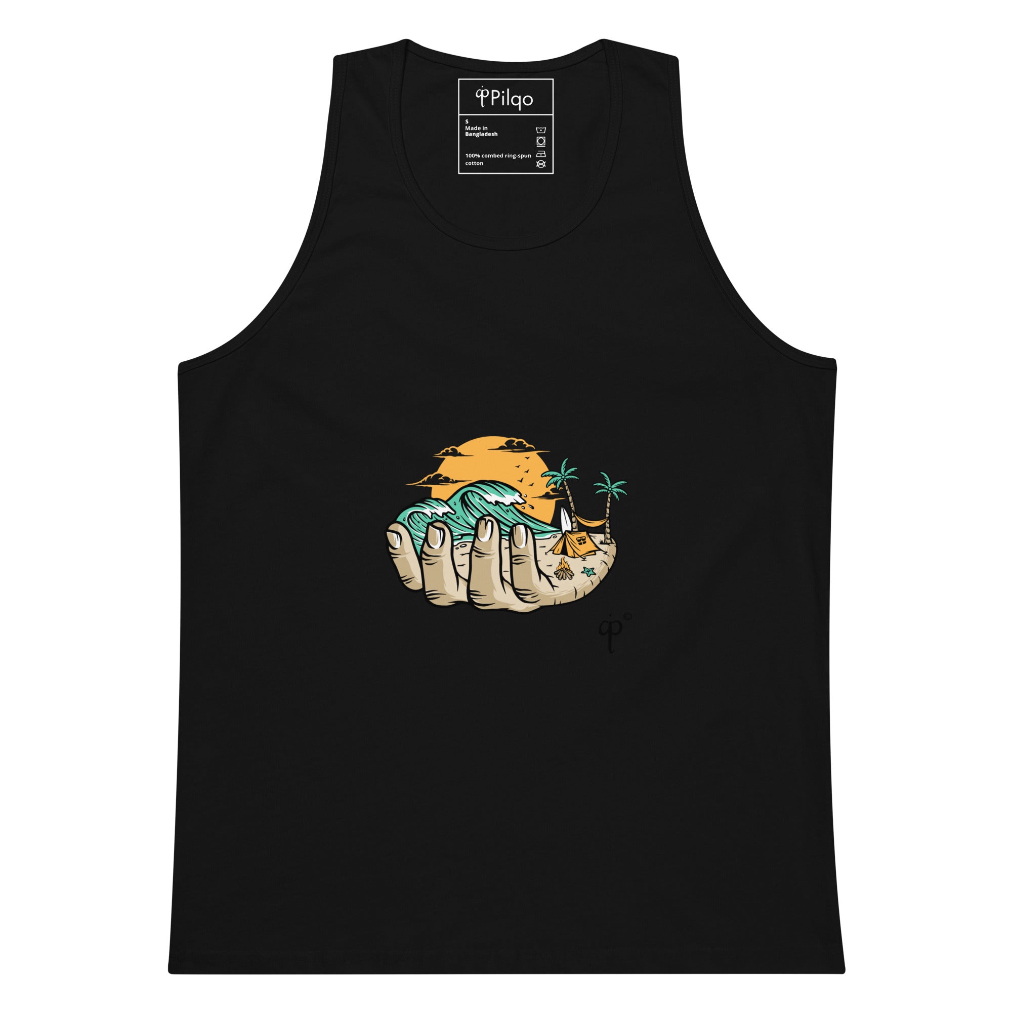 Premium tank top with hand graphics