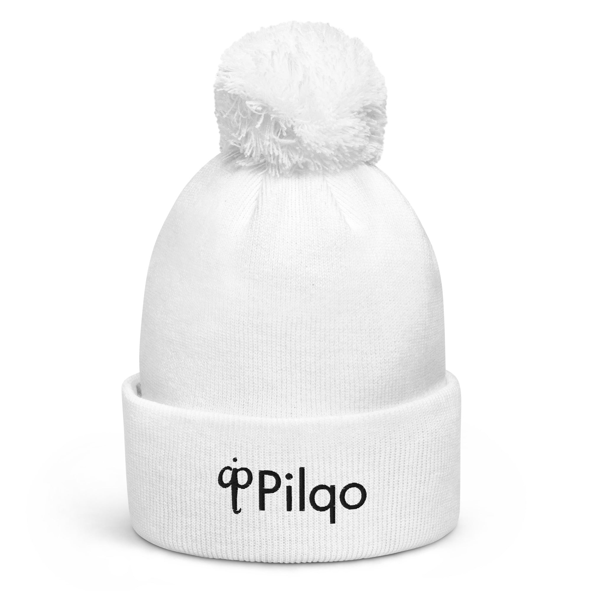 Pom-Pom Beanie with black 3D logo