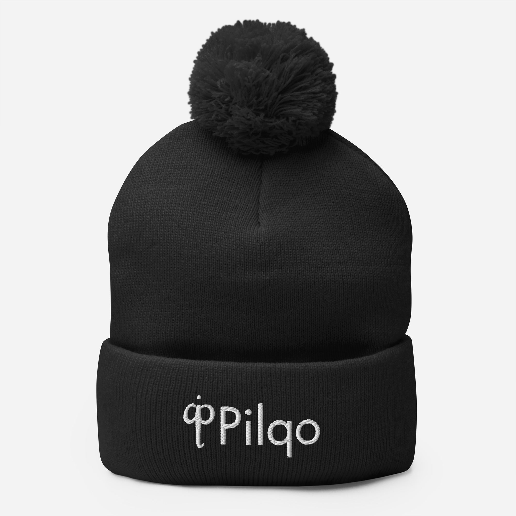 Pom-Pom Beanie with white logo