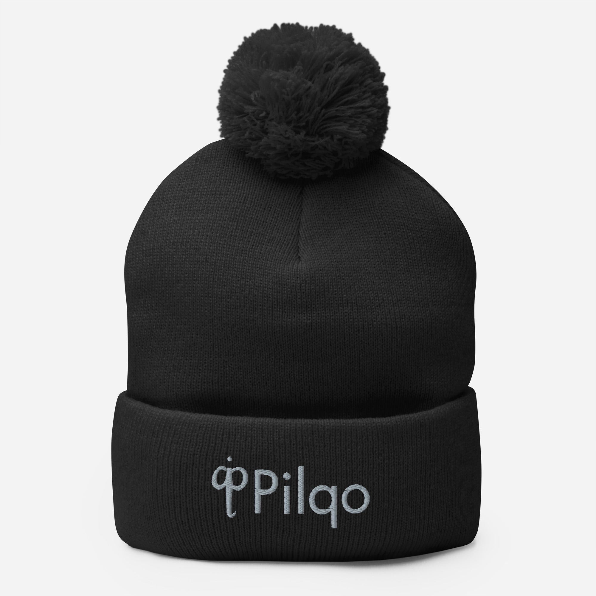 Pom-Pom Beanie with grey logo