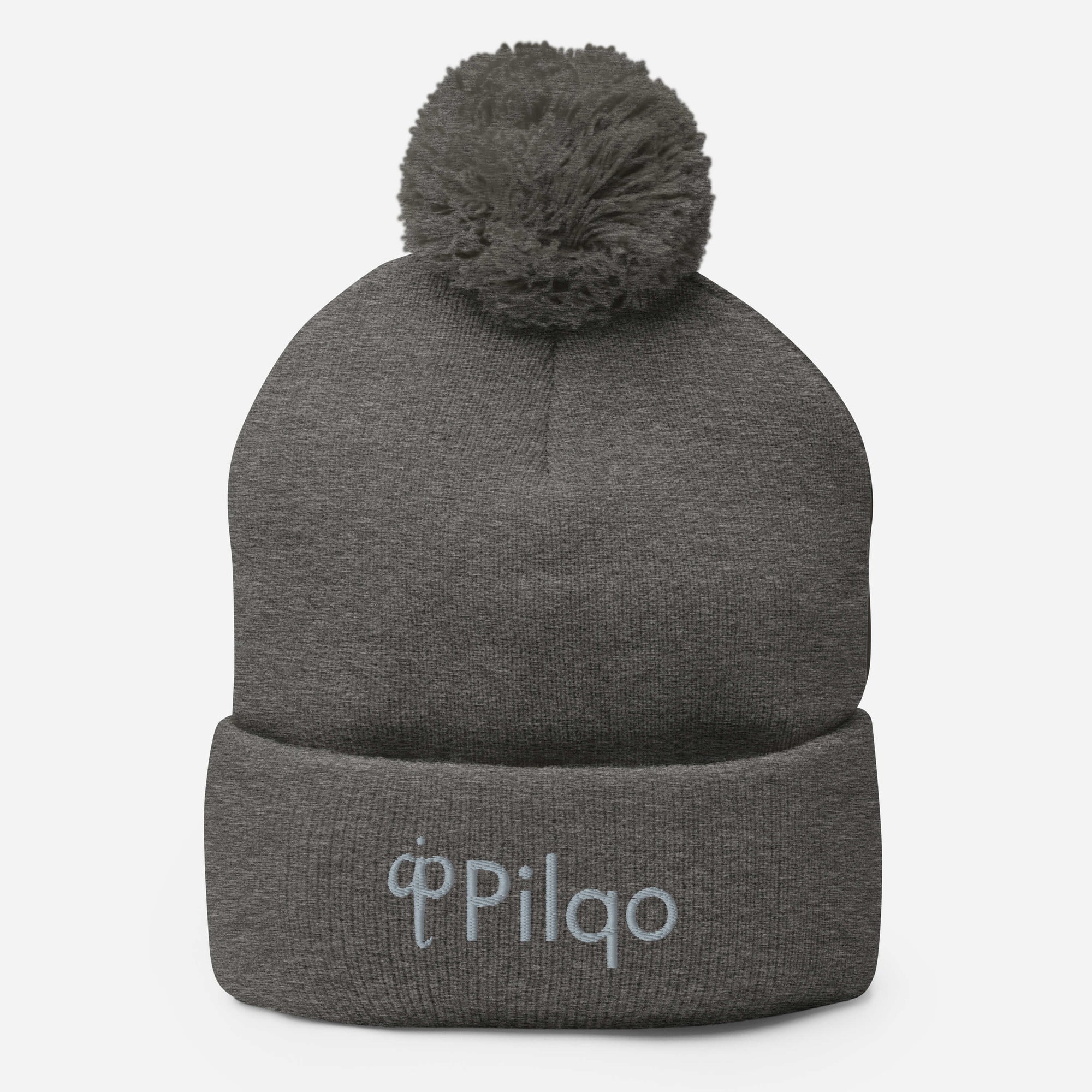 Pom-Pom Beanie with grey logo