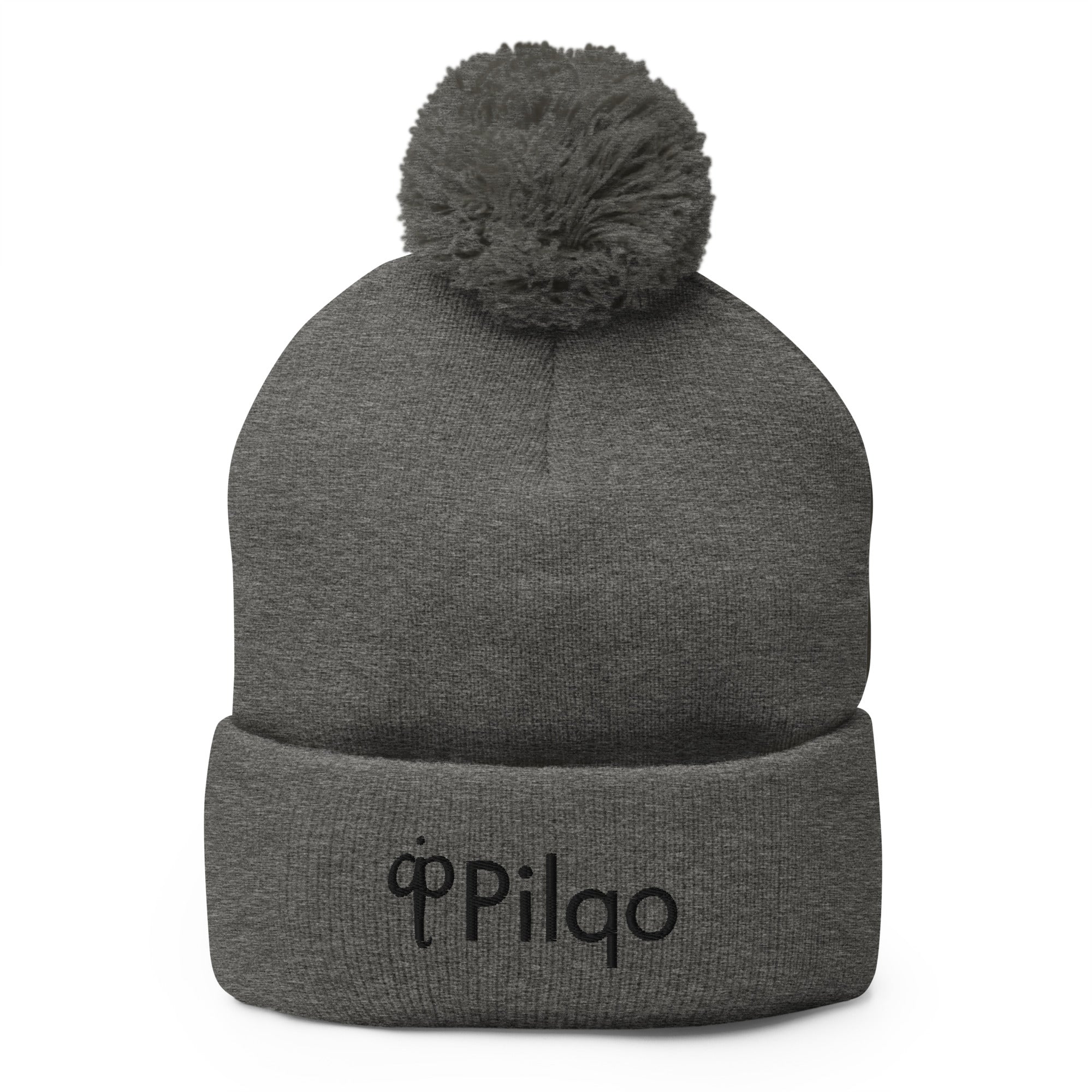 Pom-Pom Beanie with black 3D logo