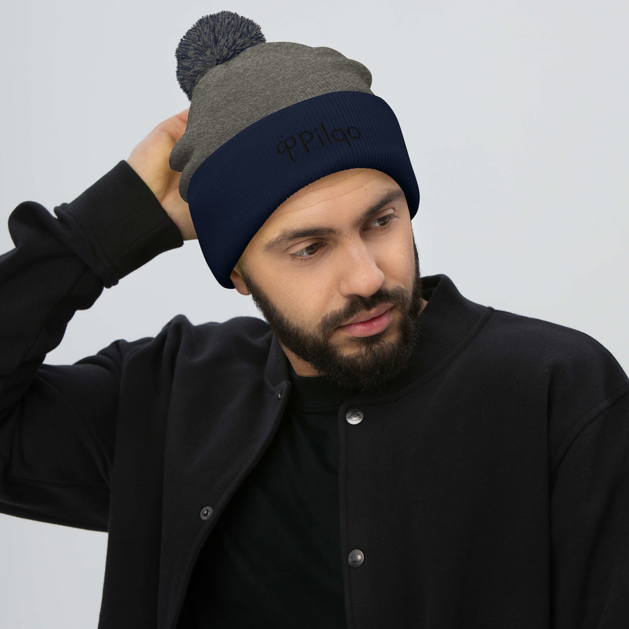 Pom-Pom Beanie with black logo