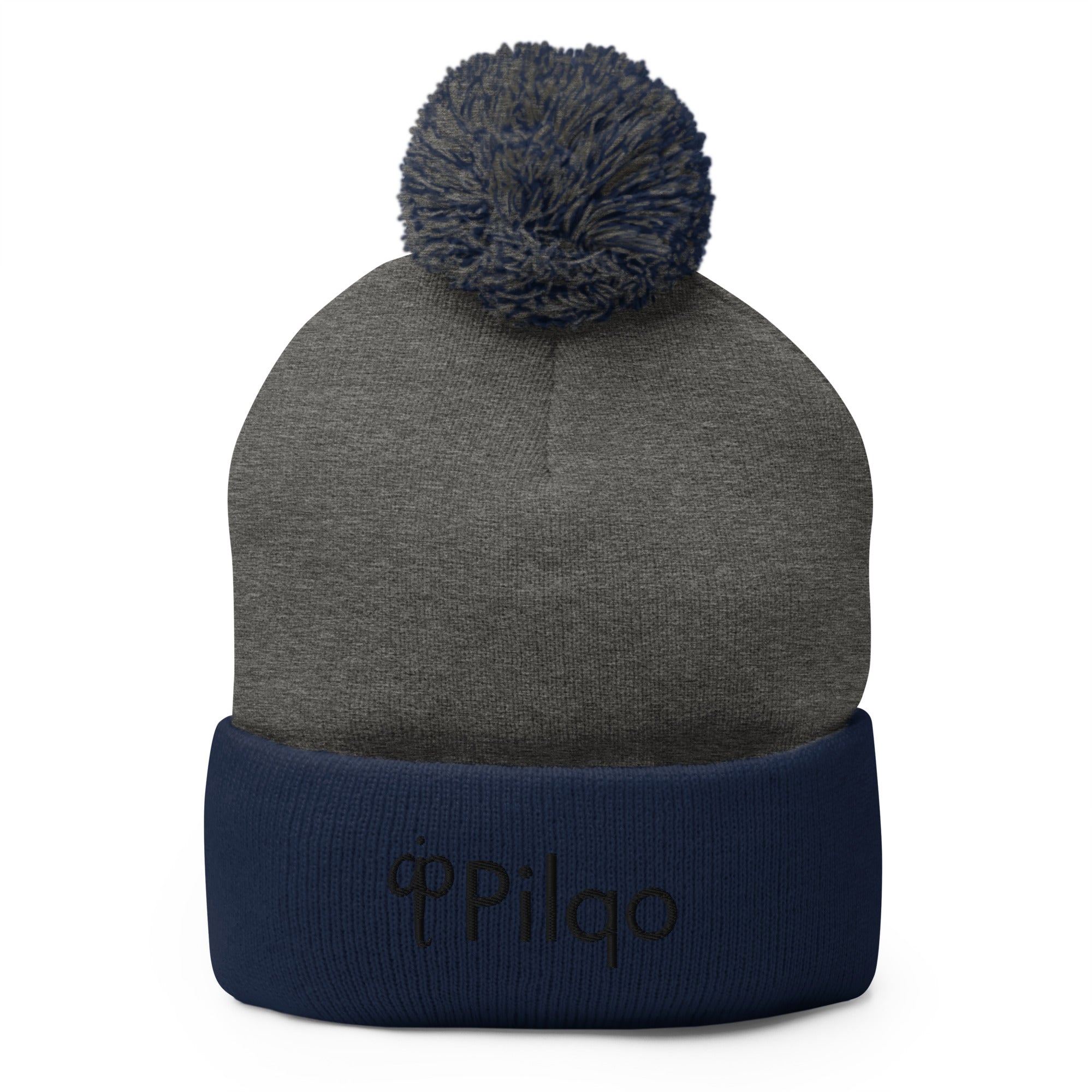 Pom-Pom Beanie with black 3D logo