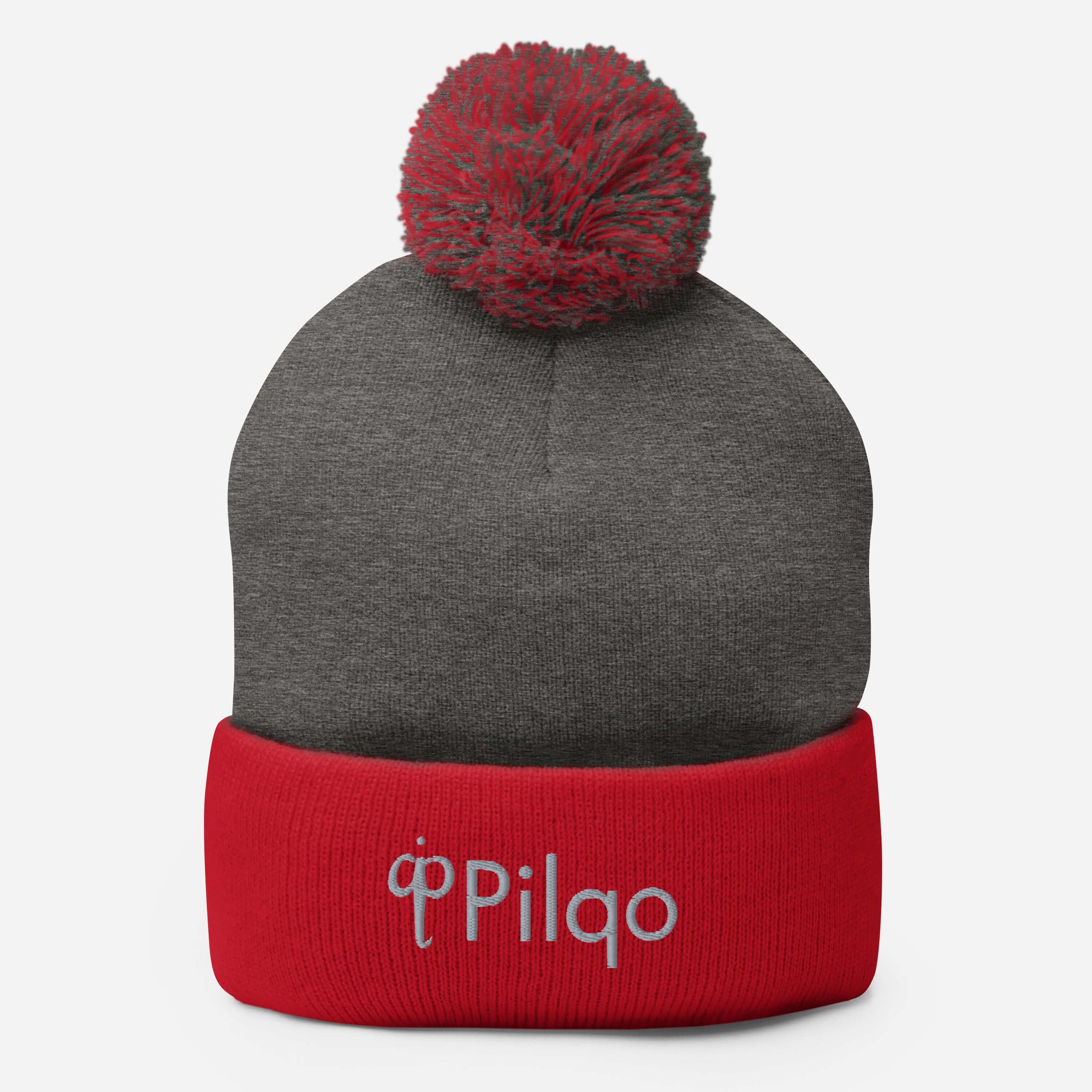 Pom-Pom Beanie with grey logo