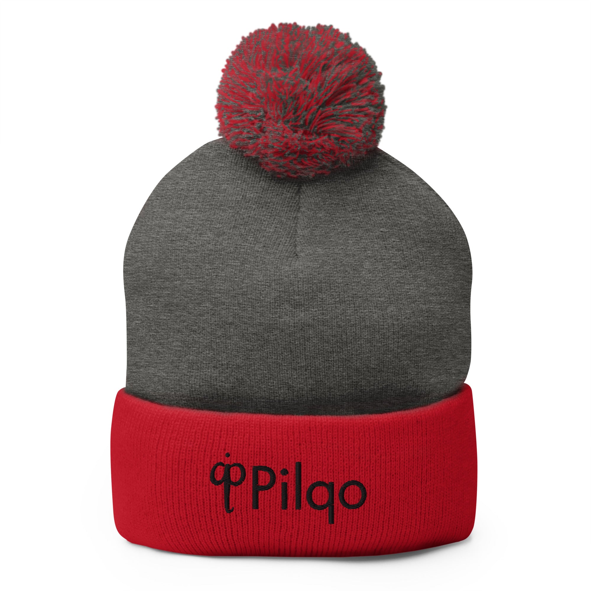 Pom-Pom Beanie with black 3D logo