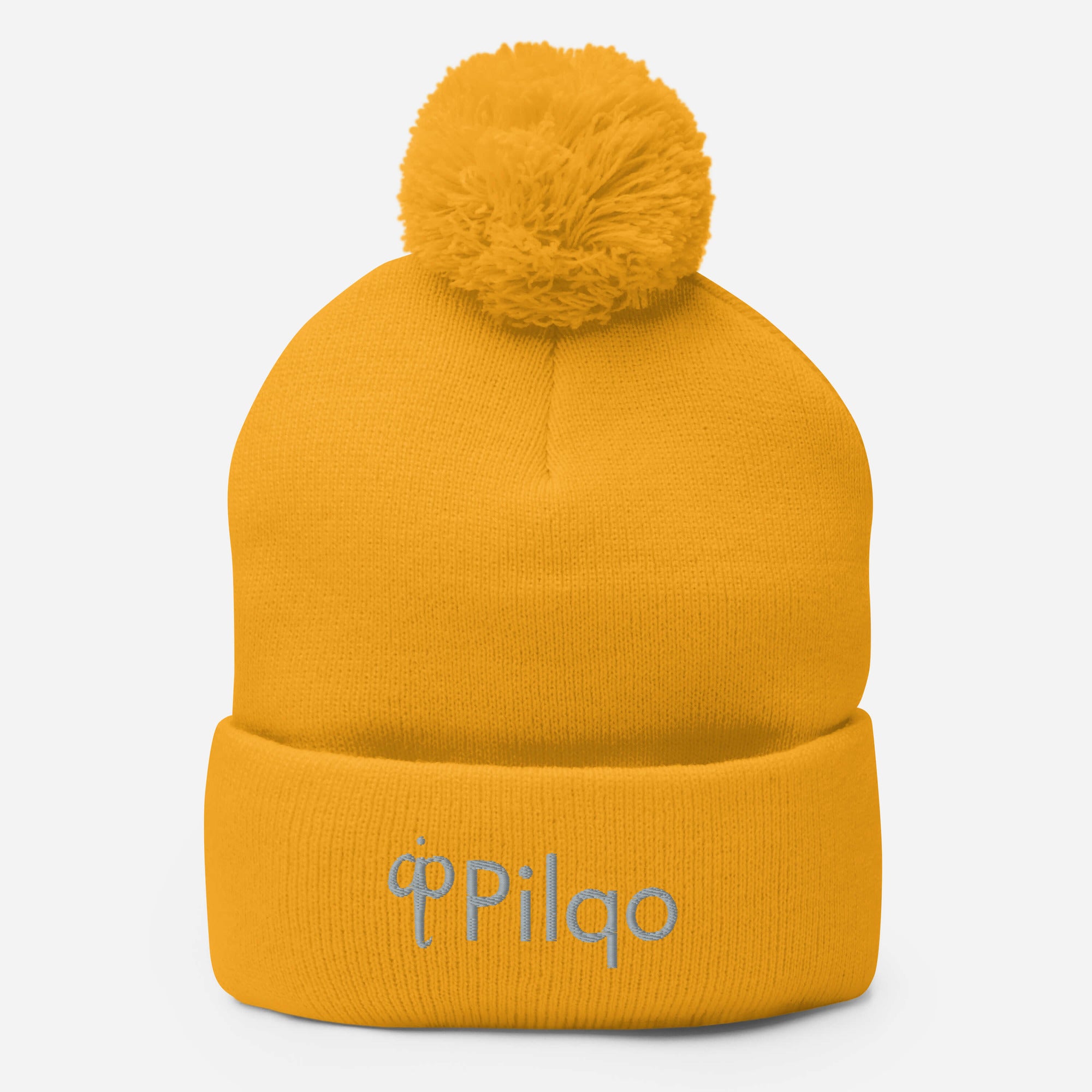 Pom-Pom Beanie with grey logo