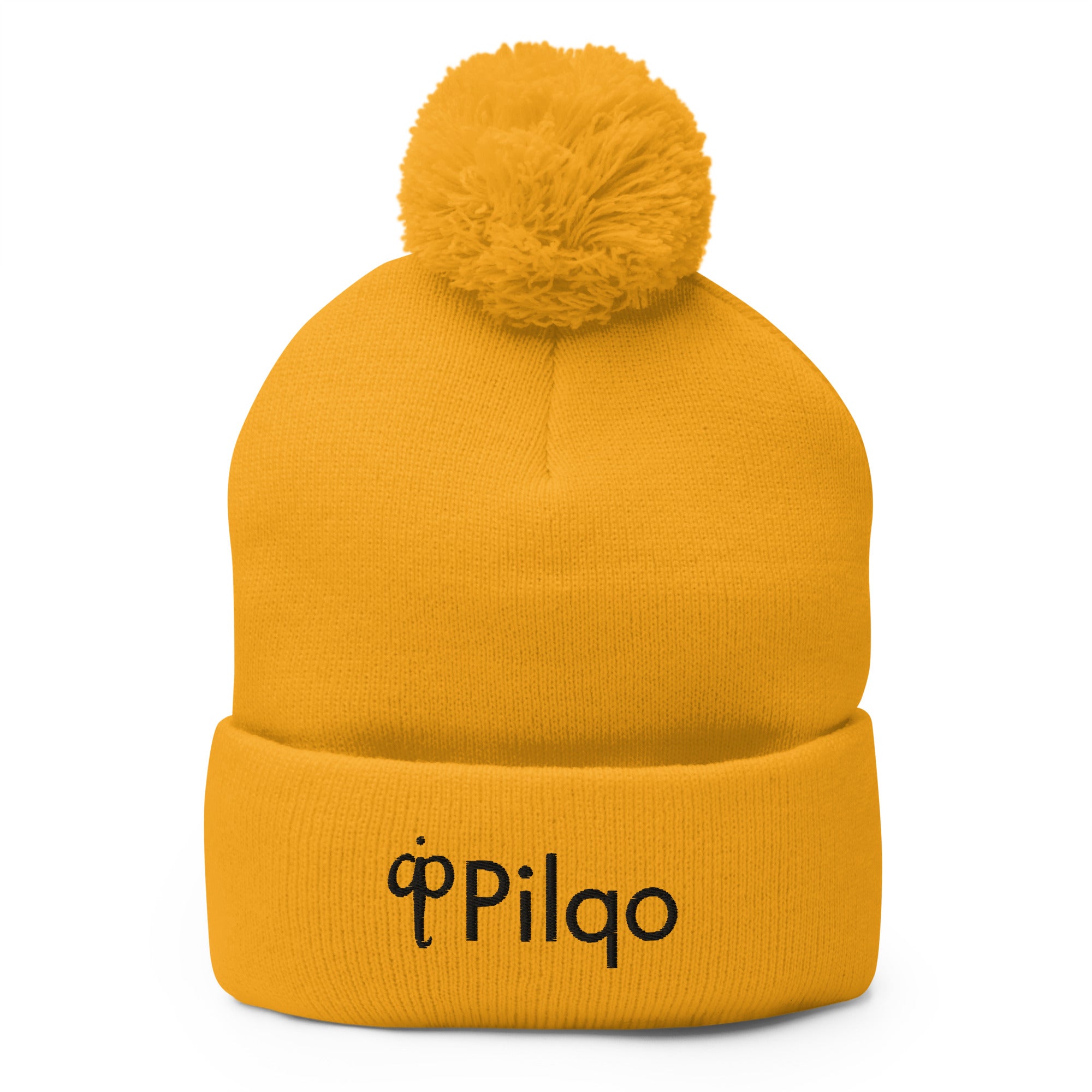 Pom-Pom Beanie with black 3D logo