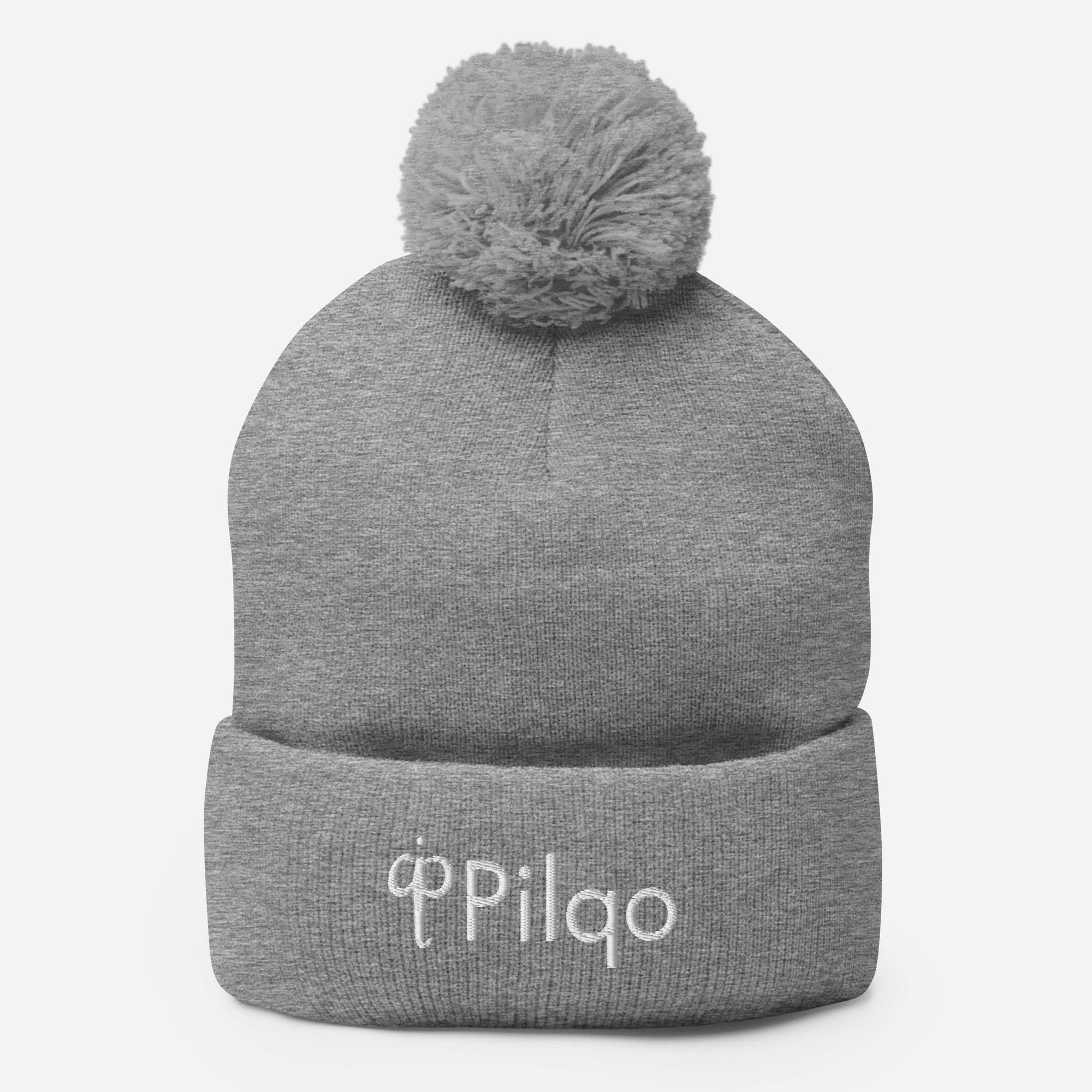 Pom-Pom Beanie with white logo