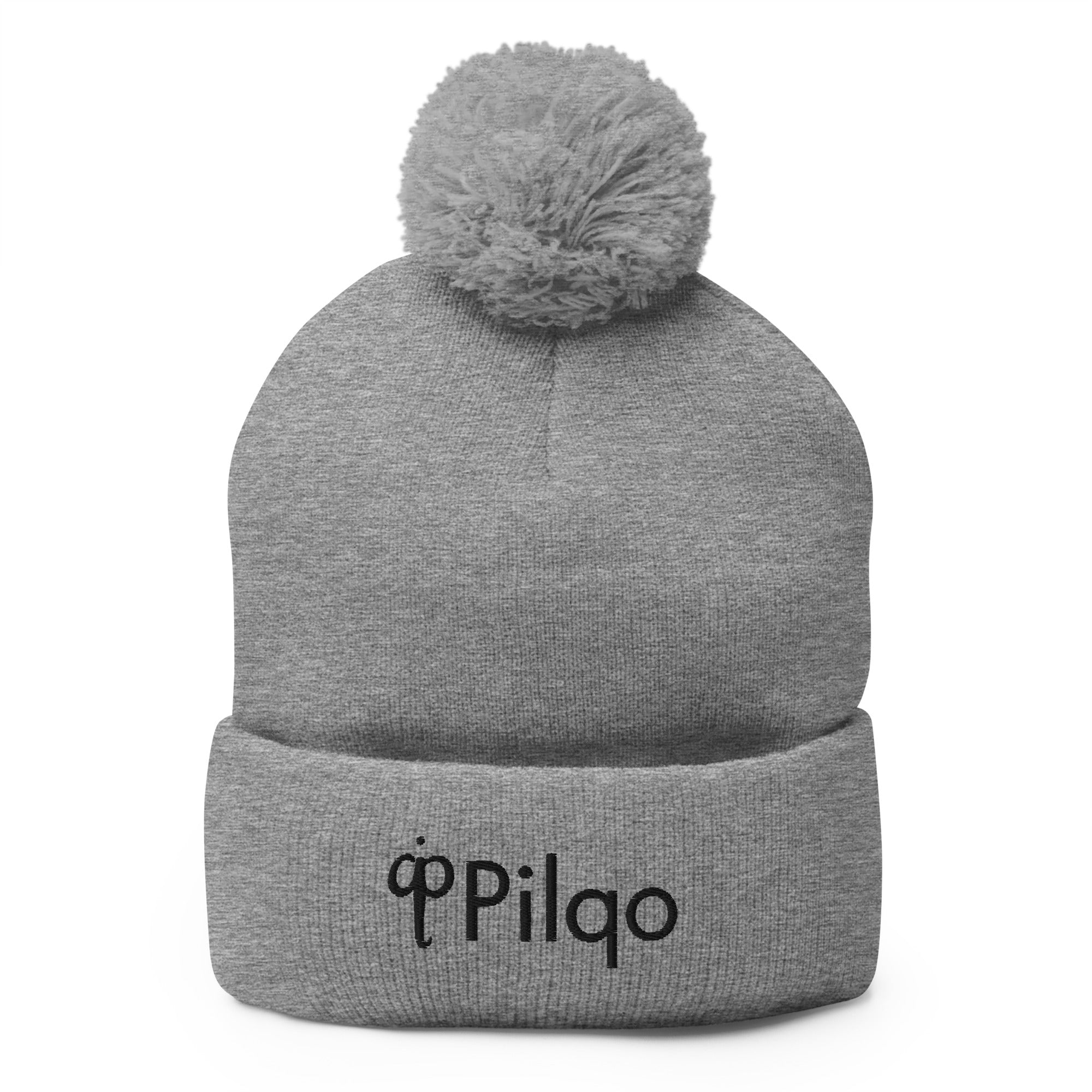 Pom-Pom Beanie with black 3D logo