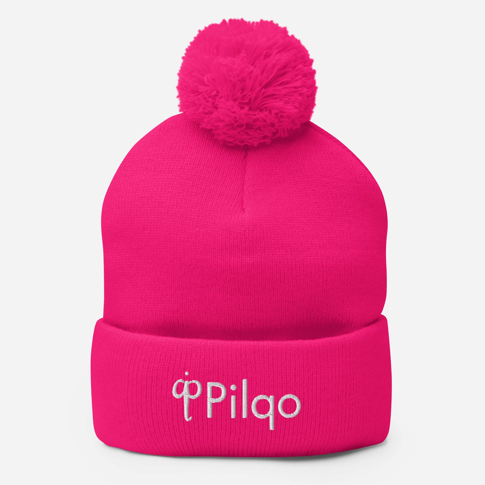 Pom-Pom Beanie with white logo