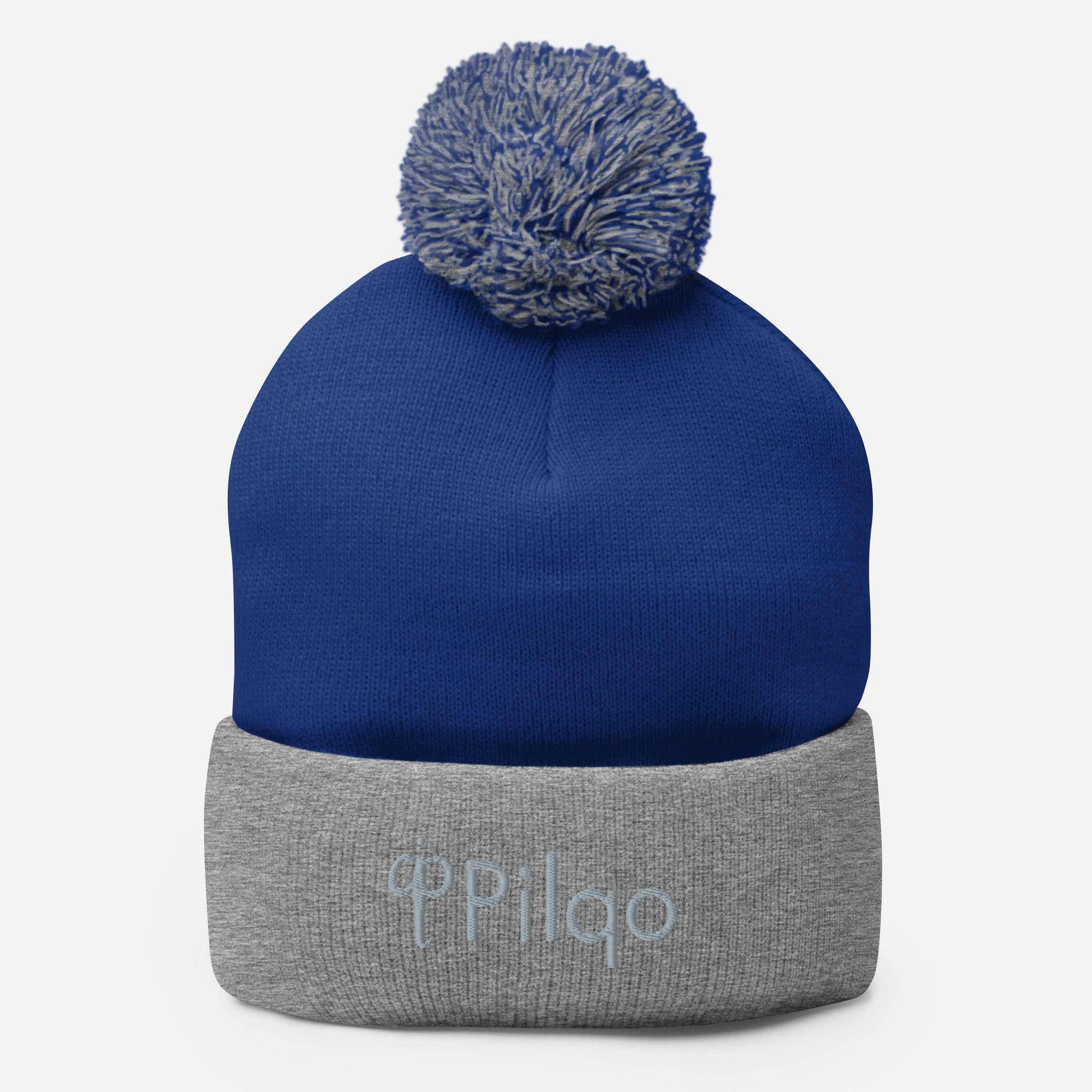 Pom-Pom Beanie with grey logo